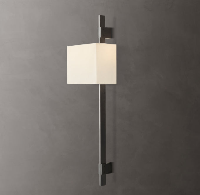 Vela Box Bar Sconce - Box Shade, Bedroom Wall Sconce, detail 23