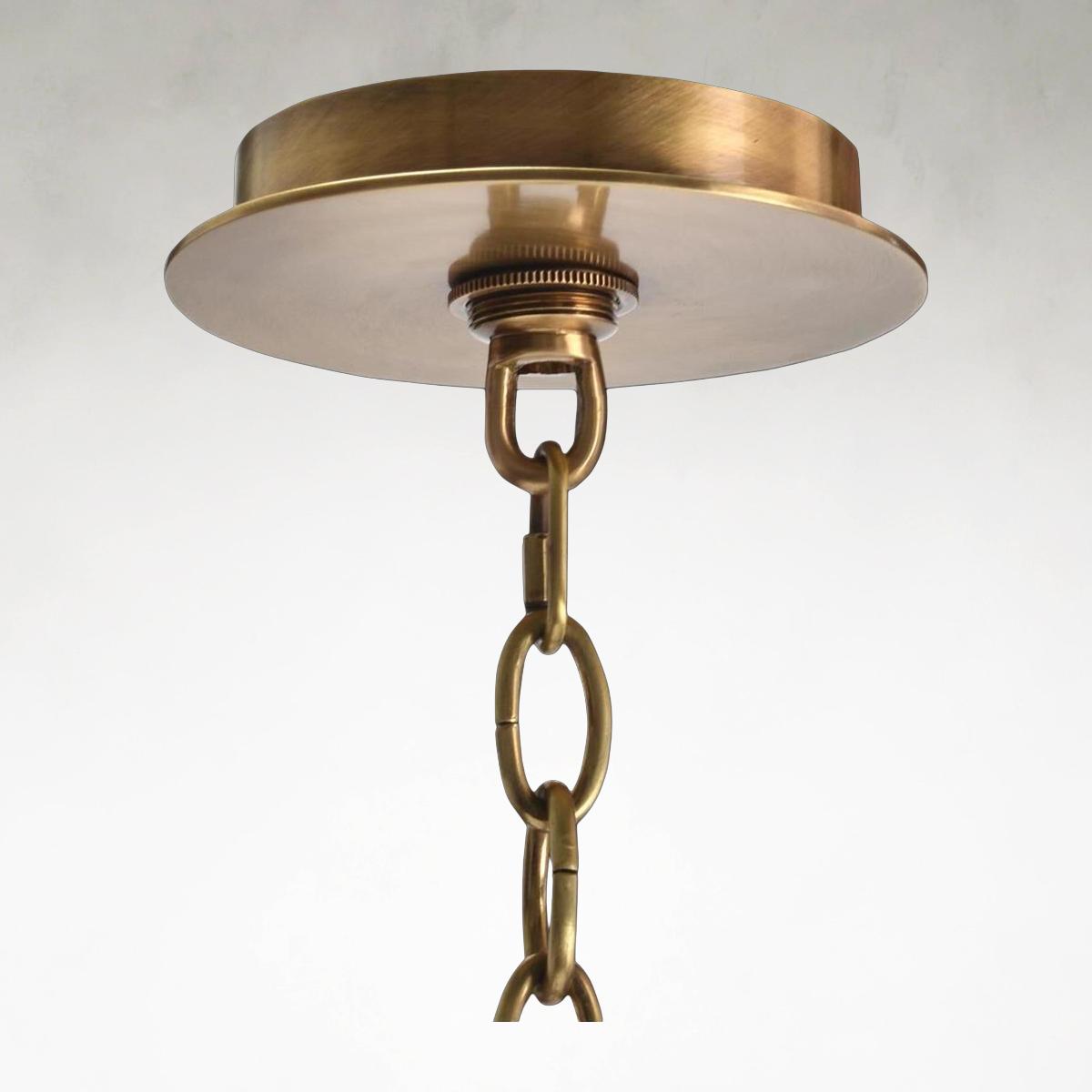 Acrylic 6-Light Brass and Acrylic Ceiling Chandelier