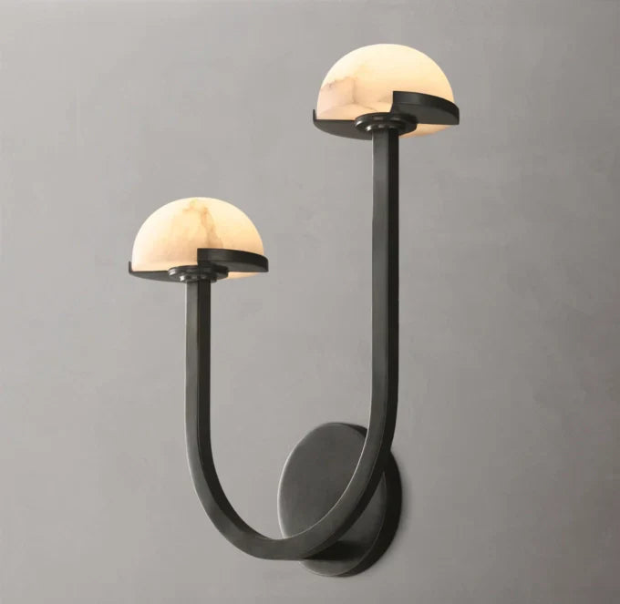 Pedra Double Wall Light - Left, Bedroom Wall Sconce, detail 16