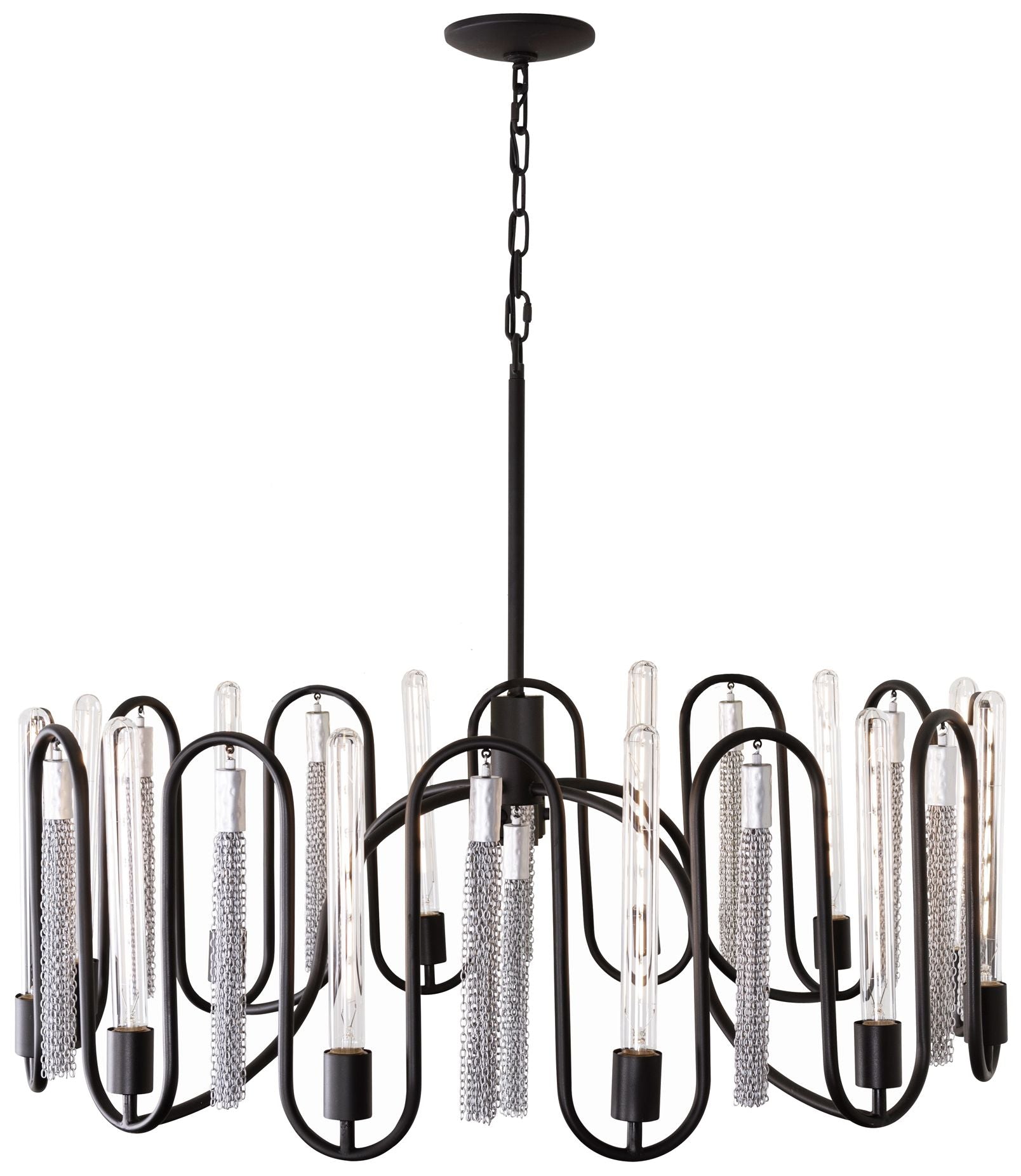 Darden 12-Light Painted Chrome Chandelier