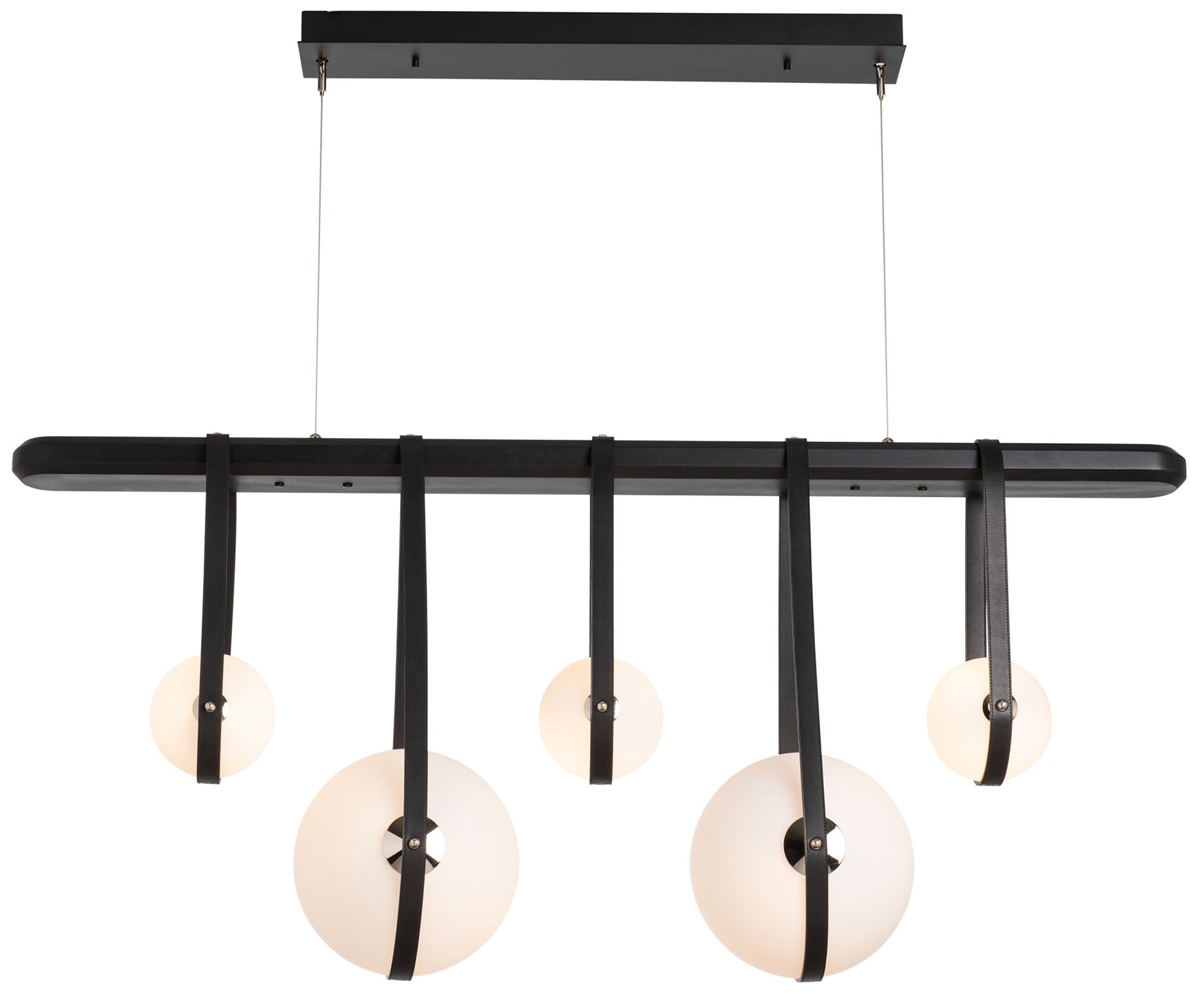 Derby Linear 5-Light LED Pendant Nickel Black