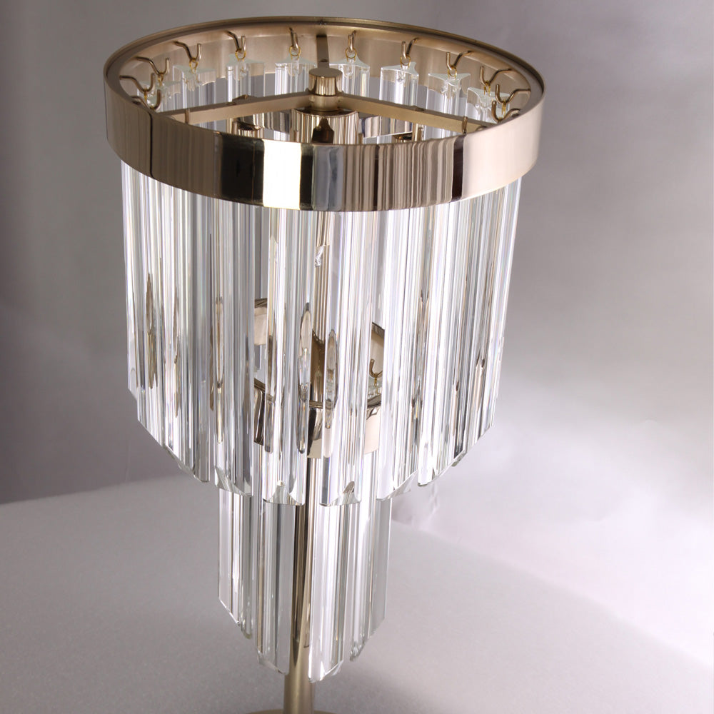 Designer Gold Plated Spiral Crystal Table