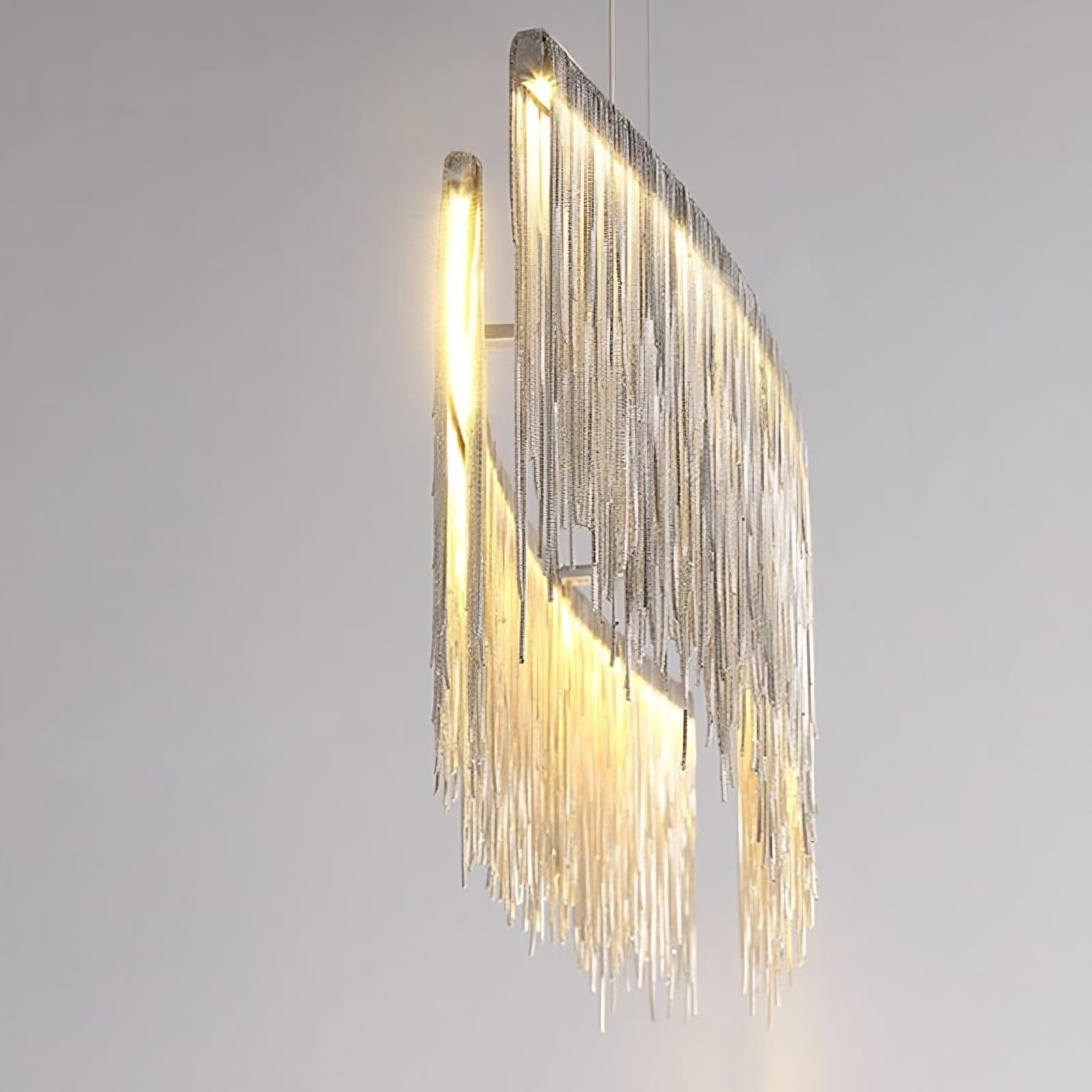 Cadena Steel Tassel Dining Room Light Chandelier