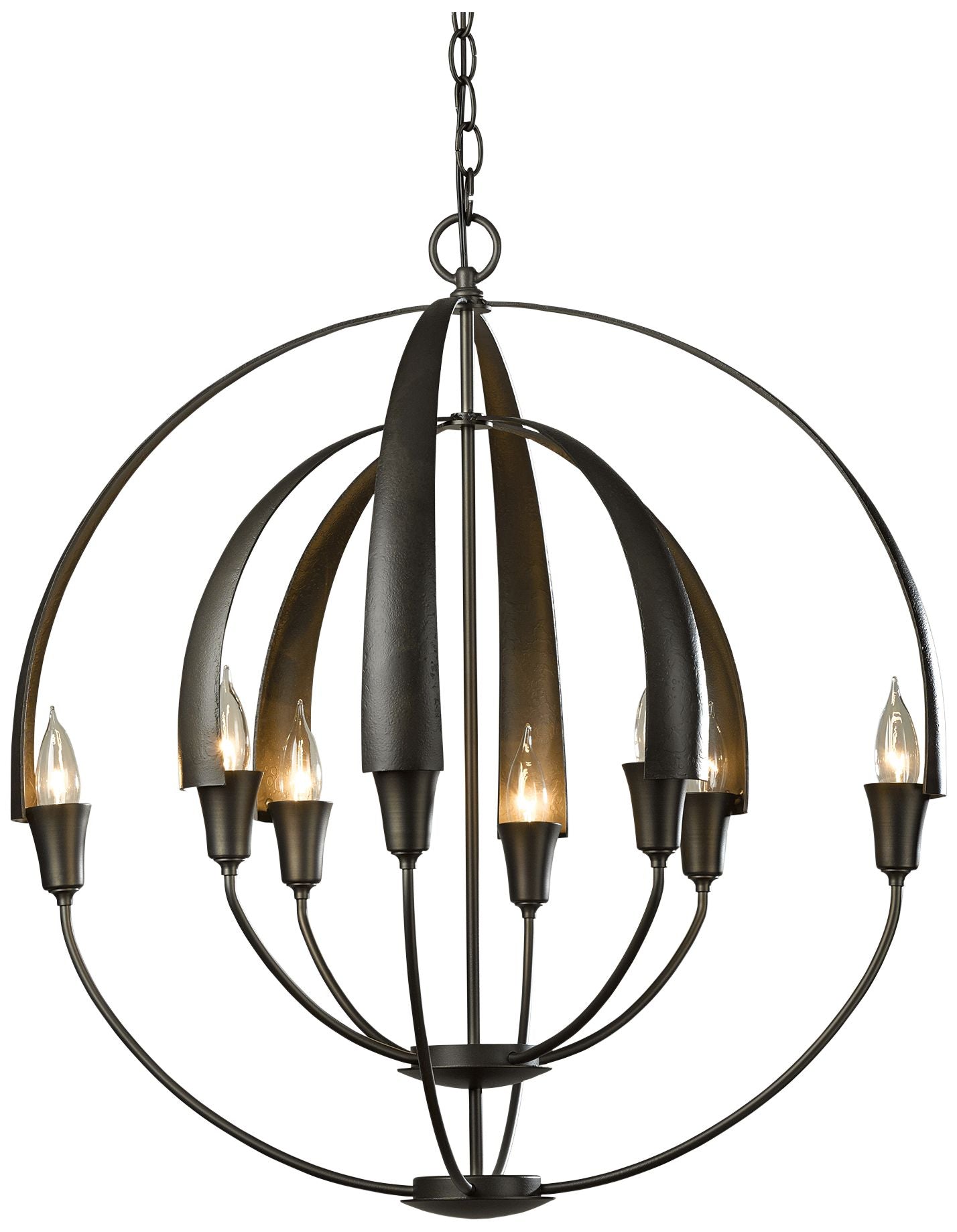 Double Cirque Dark Smoke Chandelier