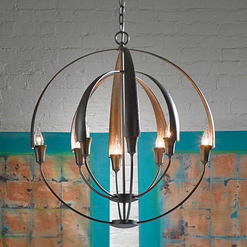 Double Cirque Dark Smoke Chandelier