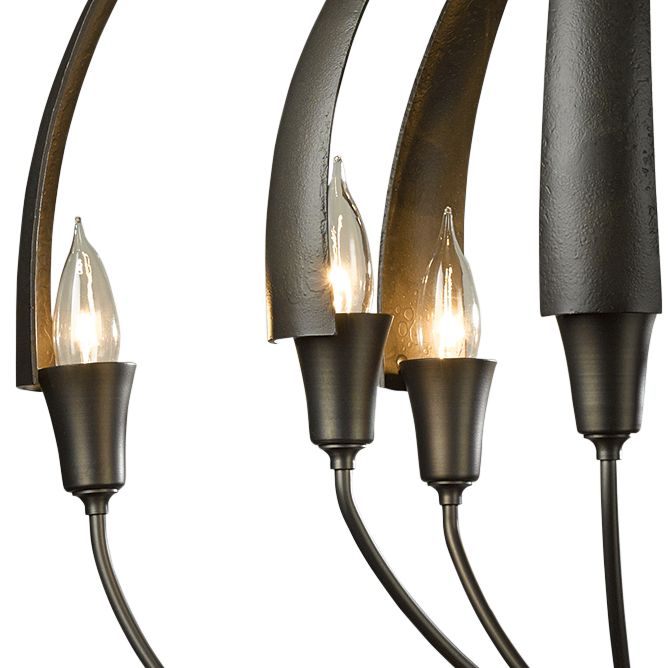 Double Cirque Dark Smoke Chandelier