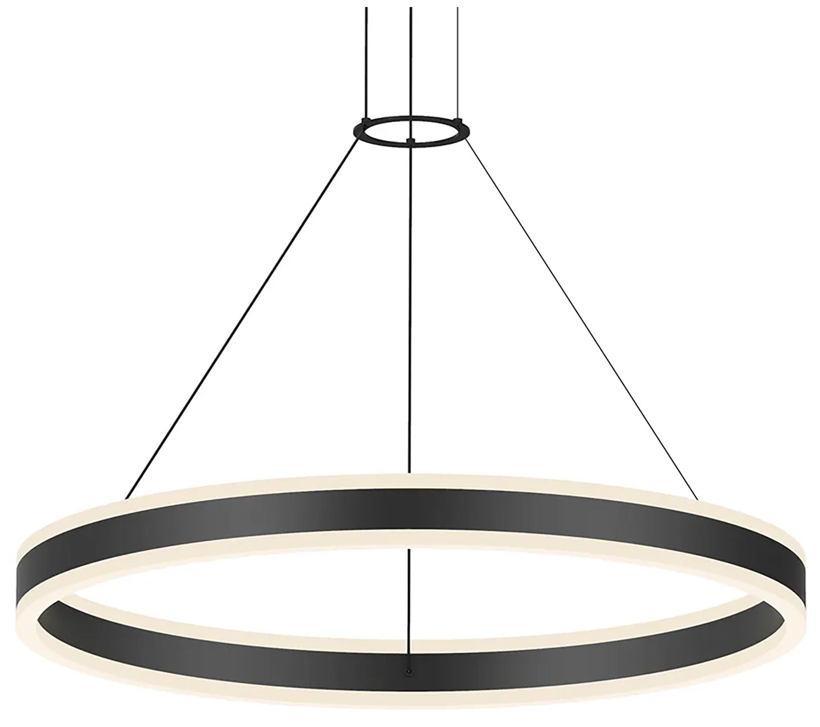 Double Corona 2-Light Satin LED Chandelier
