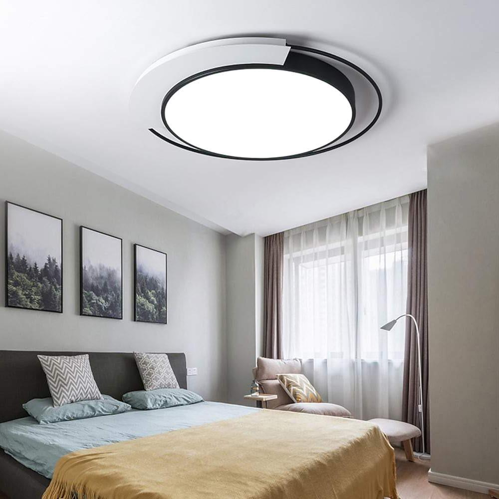Modern Circular 1-Light Flush Mount Ceiling Light