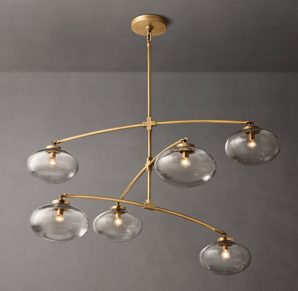 glass chandelier shown as a main product image for dining rooms