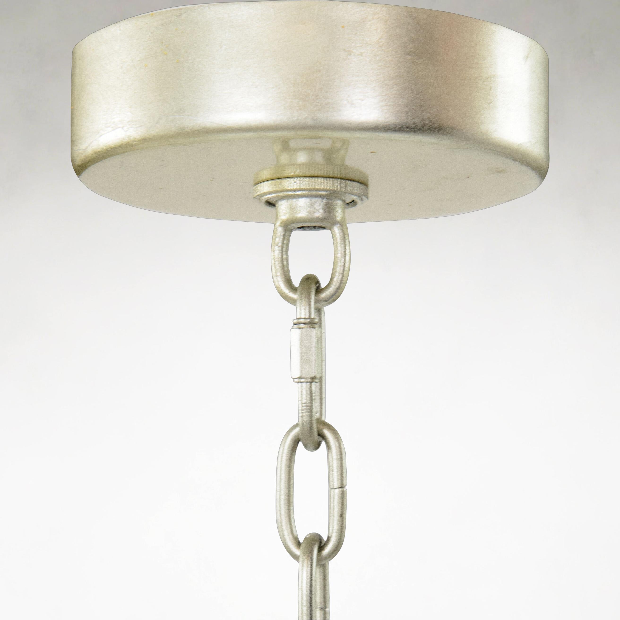 Churippe 21-Light Silver Leaf Ceiling Mount Chandelier