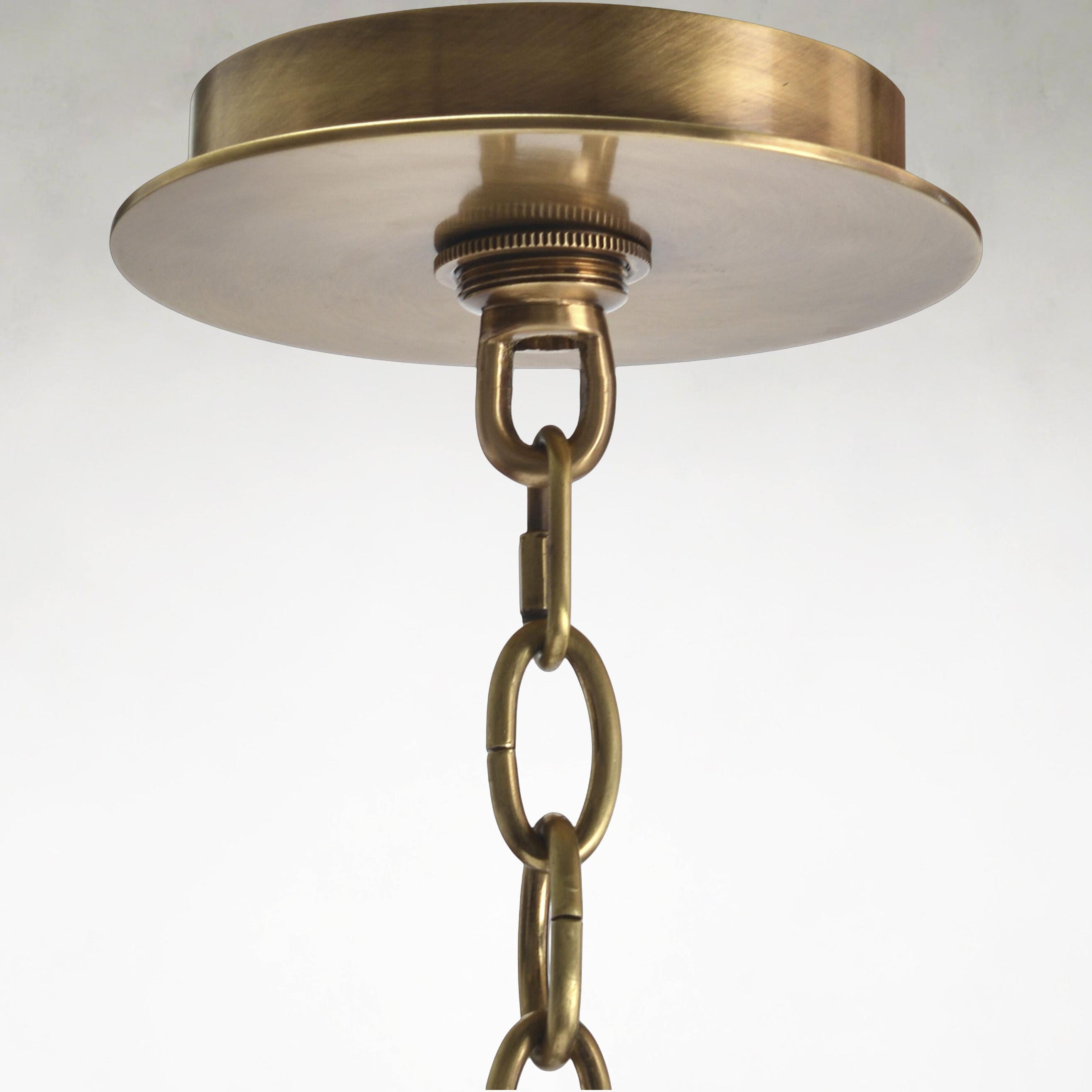 Acrylic 6-Light Brass and Acrylic Ceiling Chandelier