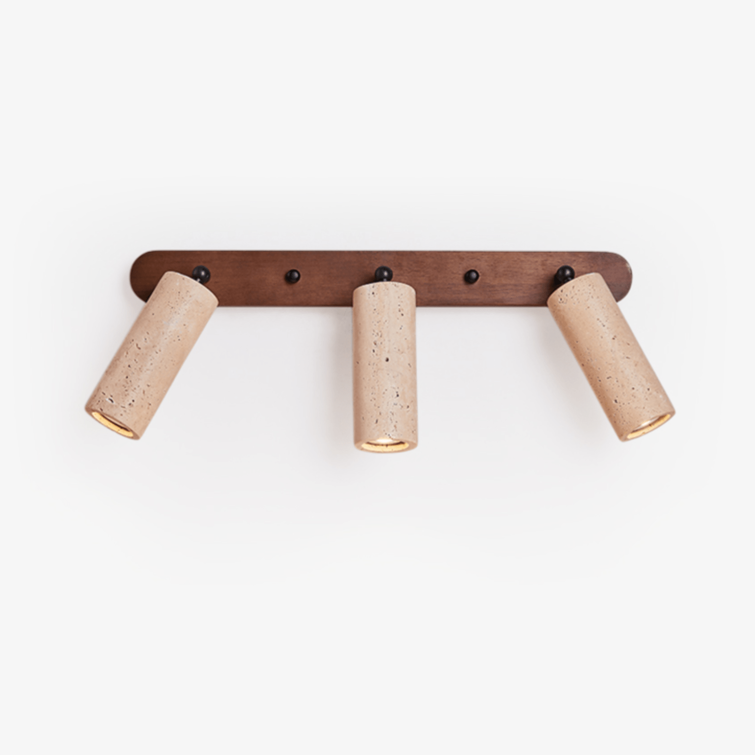 Travertine Triple Spotlight Wall Light - Wall Lamp, Hardwired Wall Sconce, Dia 35cm x H 16.5cm