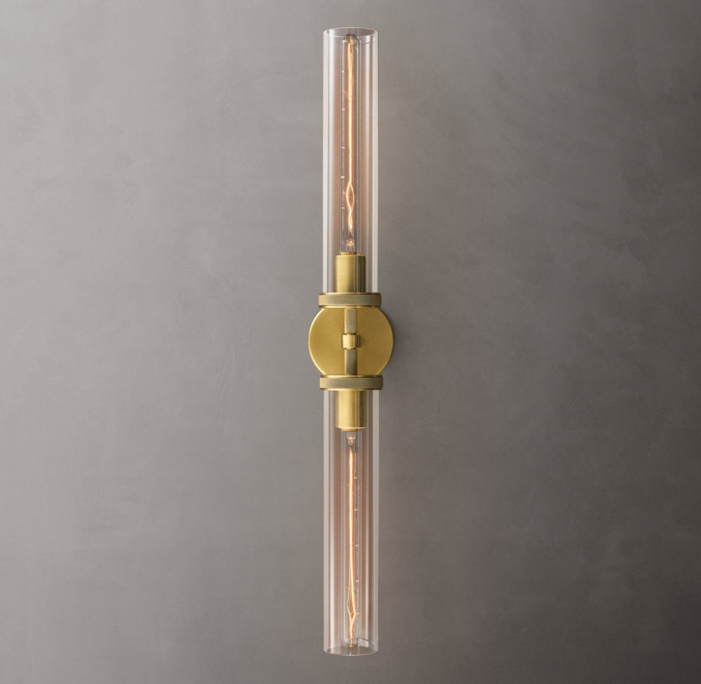 Lambeth Knurled Grand Linear Wall Light, Bathroom Wall Sconce, detail 6