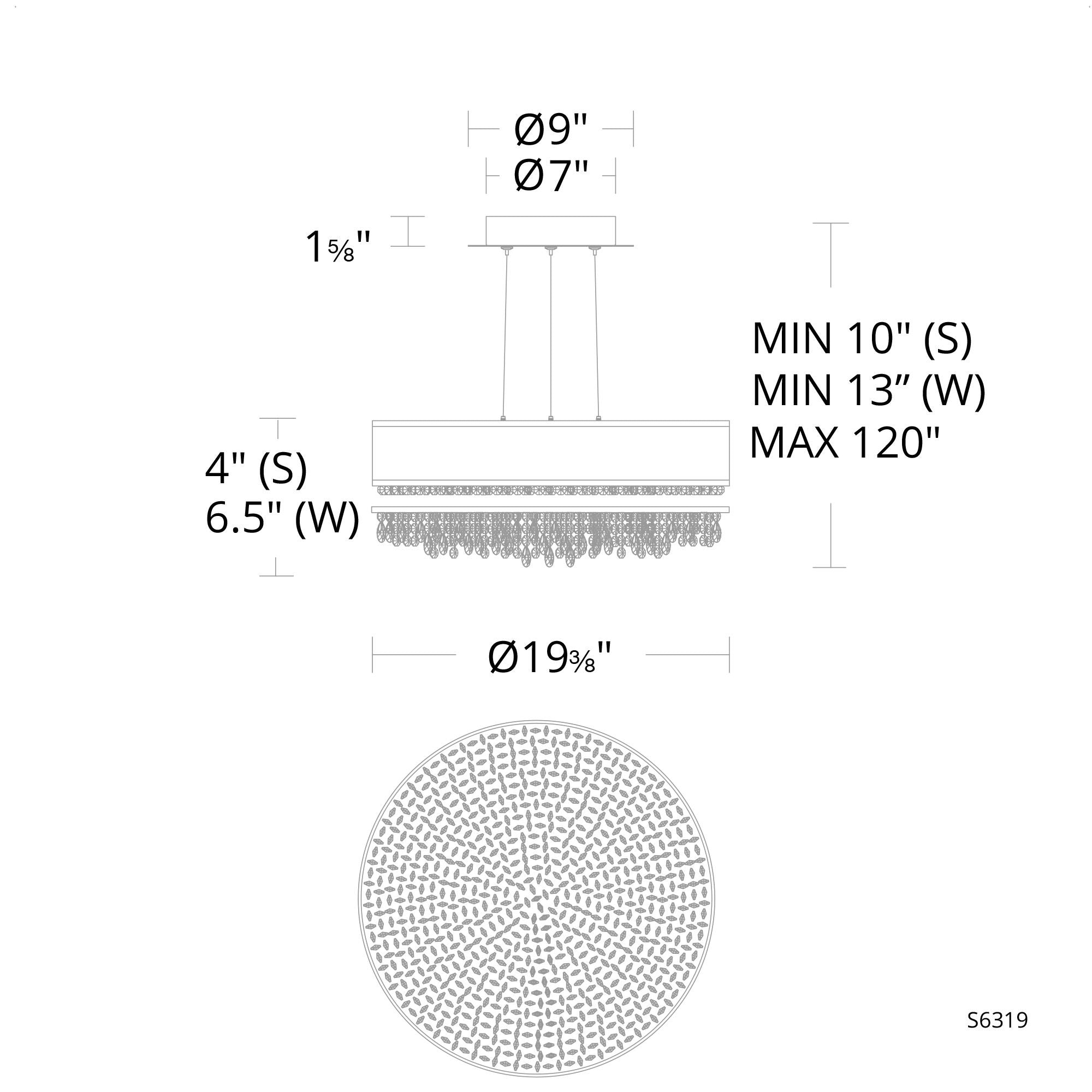 Eclyptix LED 6.5"H X 1-Light Crystal Pendant