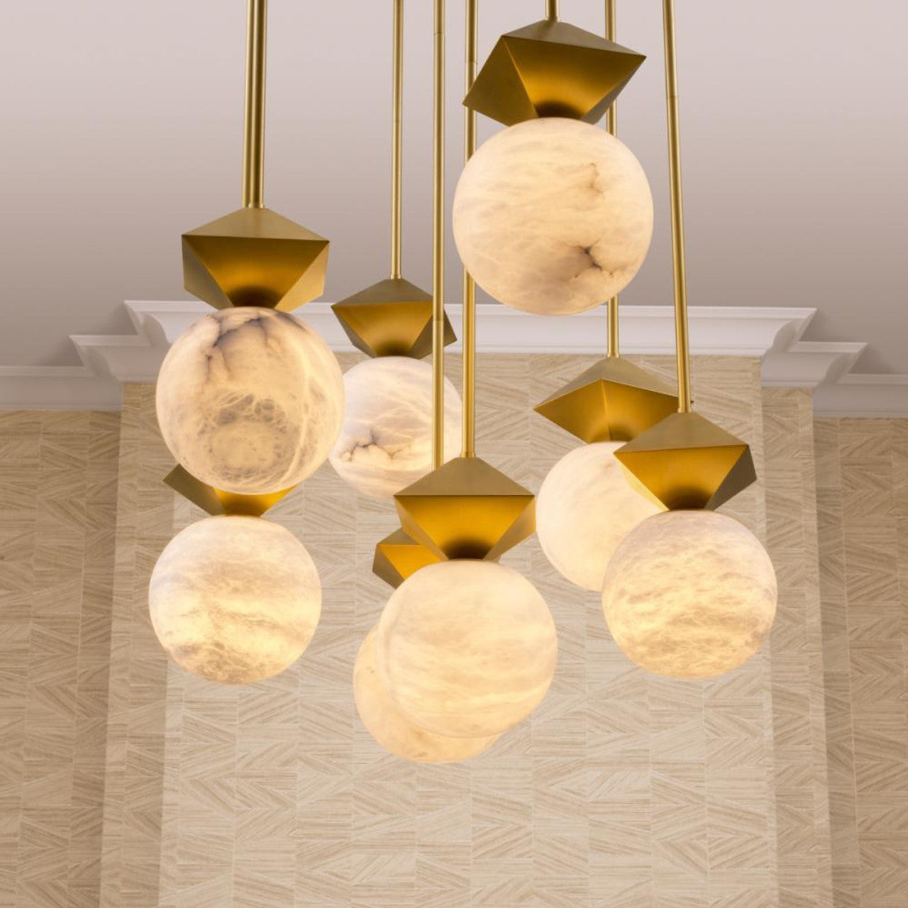 Celesse Pendant, 6-Light, Standard Height, Soft Gold