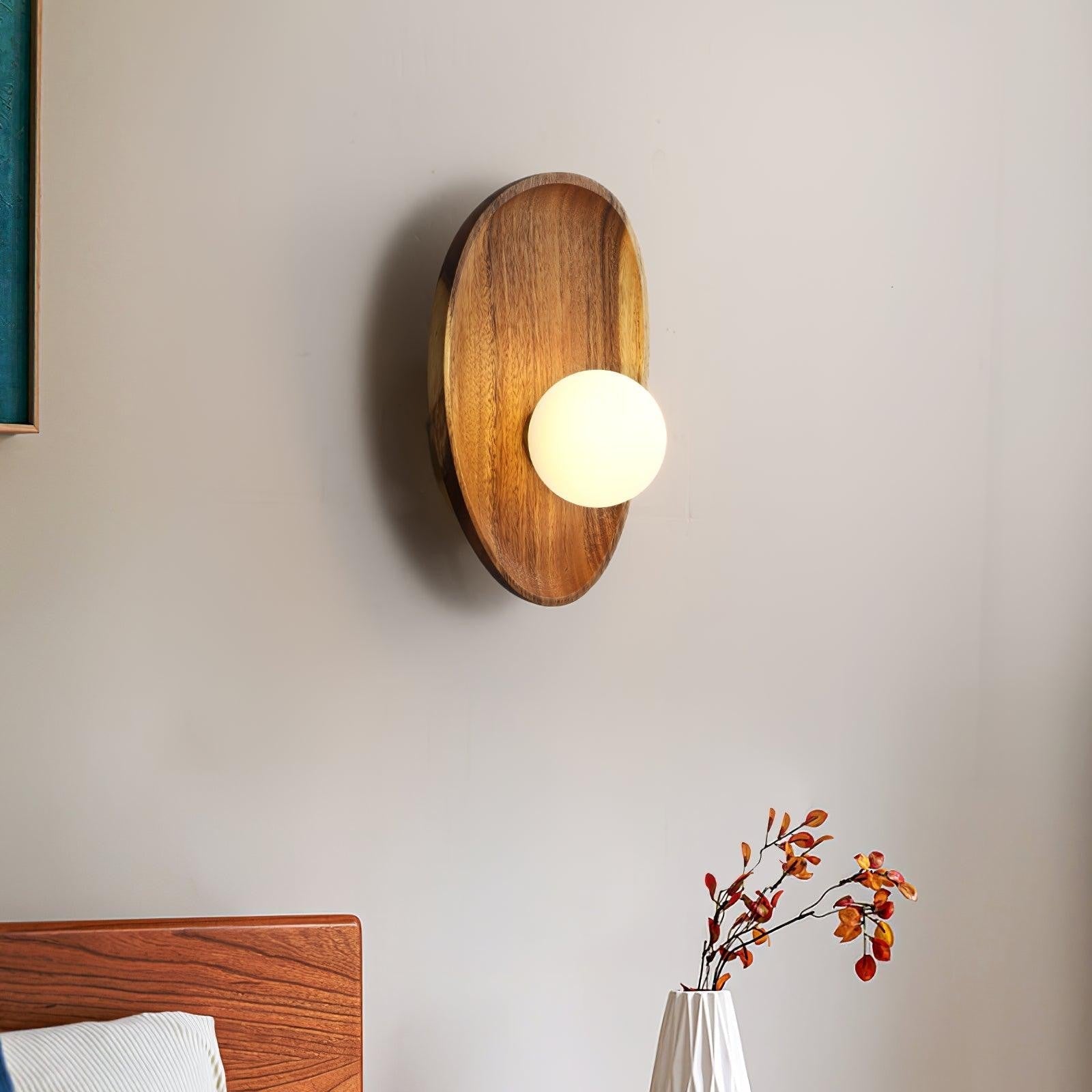 Eivor Wooden Globe Wall Light