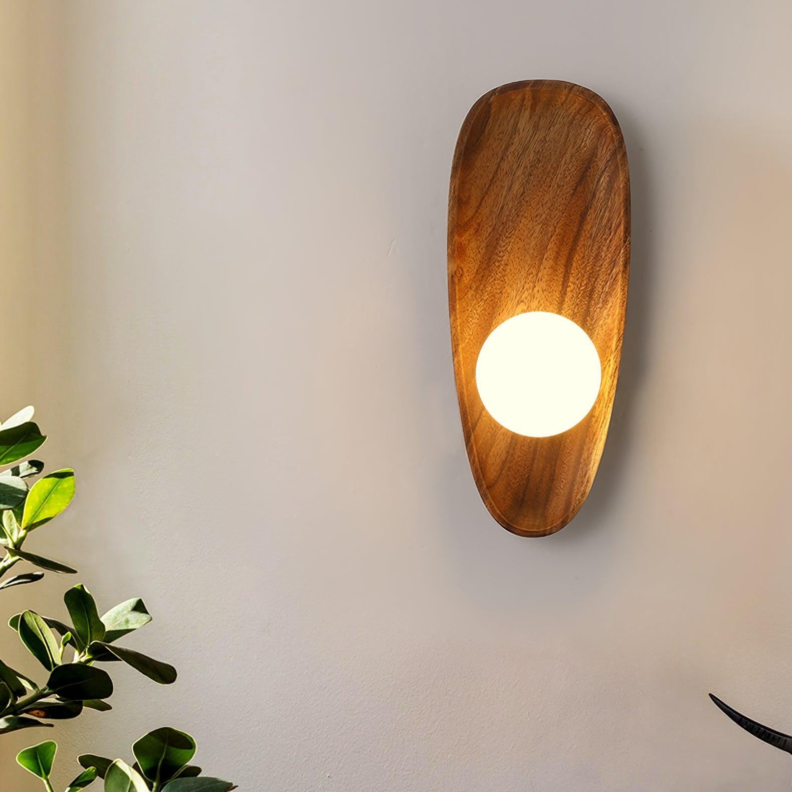 Eivor Wooden Globe Wall Light