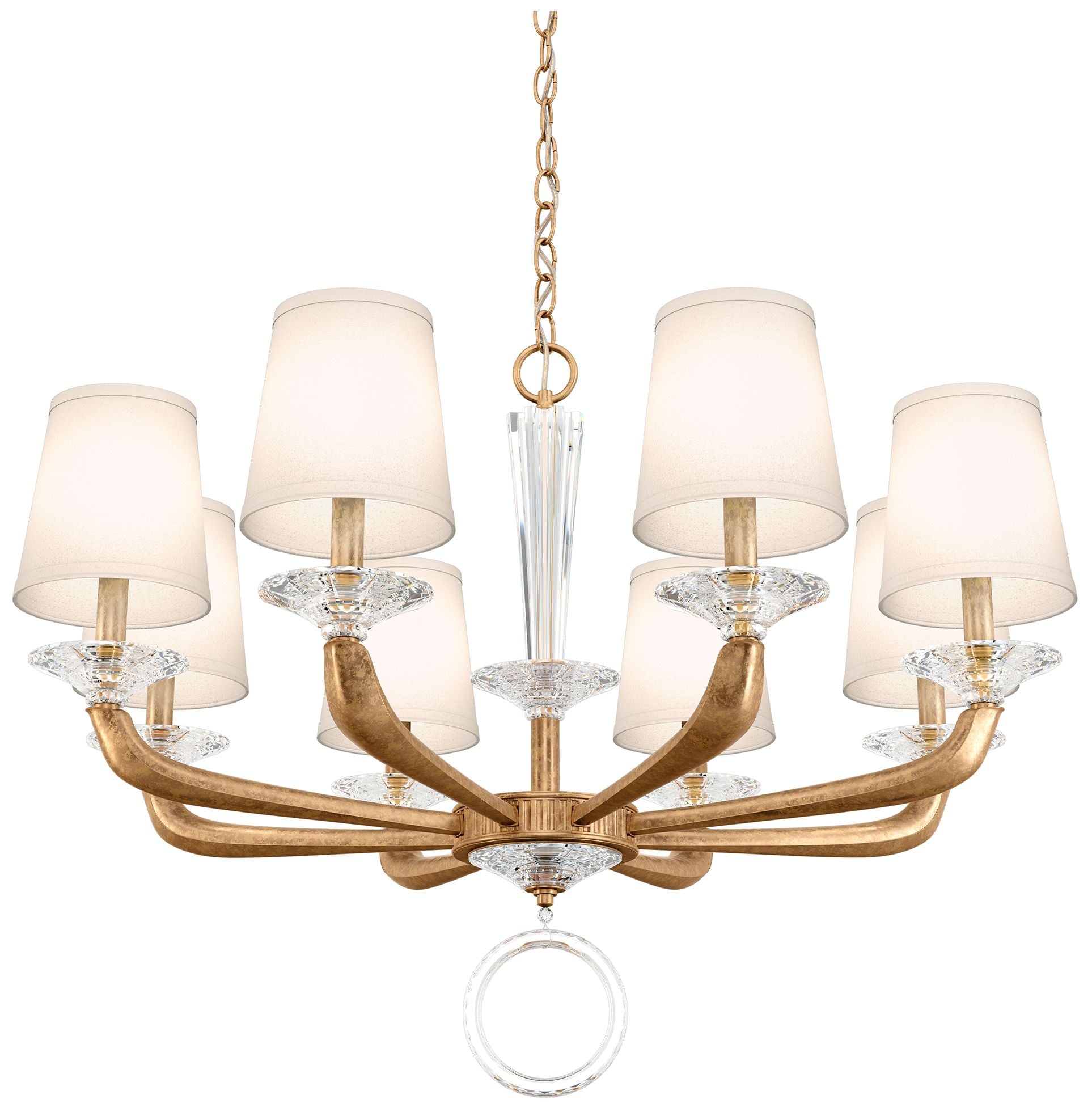 Emilea 24"H X 8-Light Crystal Chandelier in French