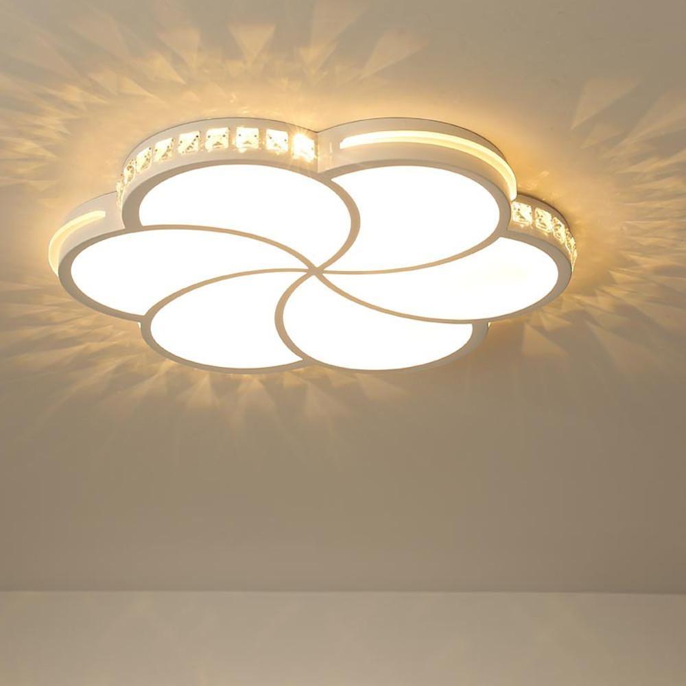 Geometric Flower Shaped Flush Mount Ceiling Light Metal
