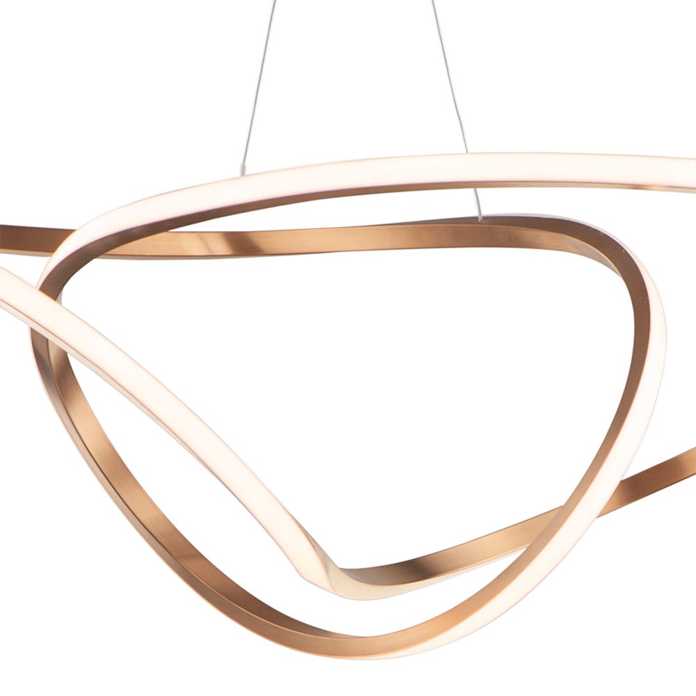 Perpetual 46" Wide Brushed Champagne LED Chandelier