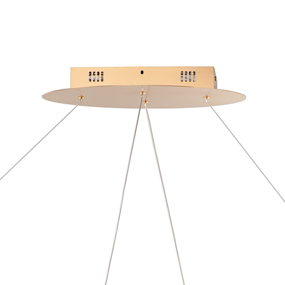 Perpetual 46" Wide Brushed Champagne LED Chandelier