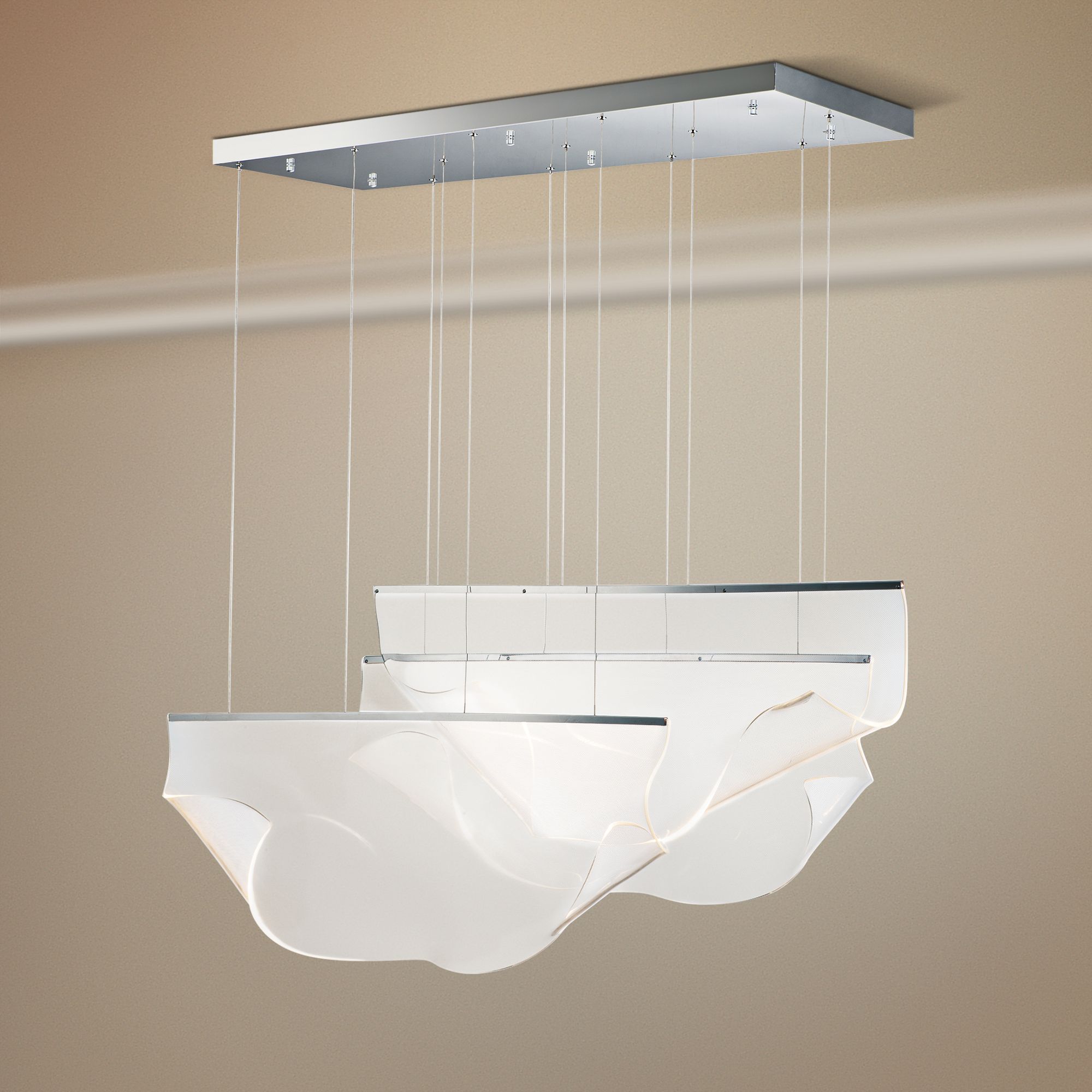 Rinkle 14 Wide Polished Chrome 3-Light Chandelier