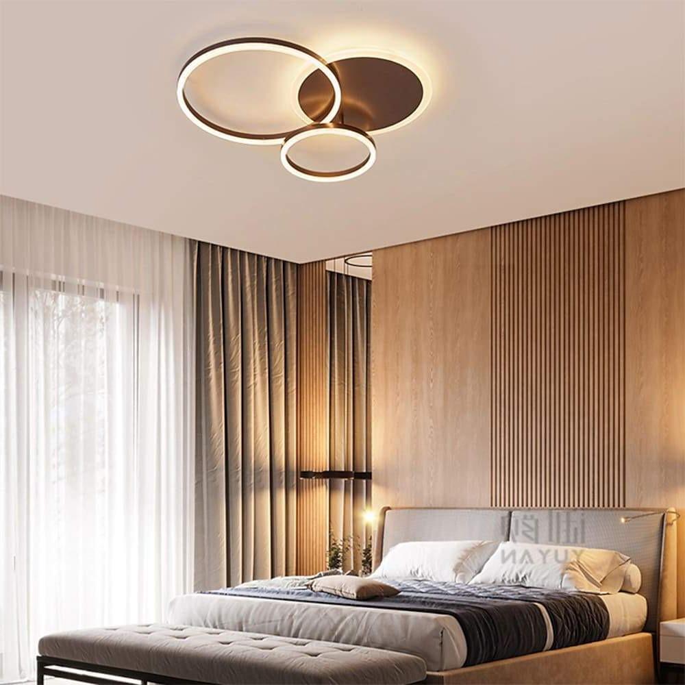 26-Inch LED Artistic Flush Mount Ceiling Light with 3 Ring