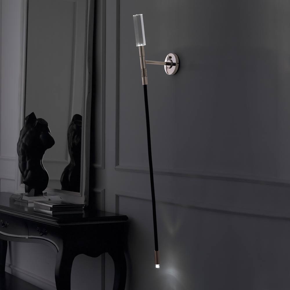 Exclusive Contemporary Single Black Rubber Wall Sconce