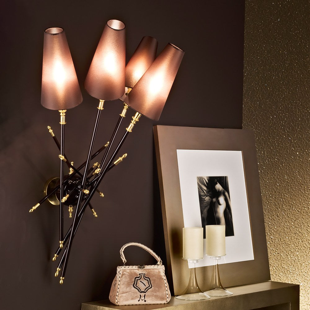 Exclusive Italian Bronze Lacquered Wall Sconce