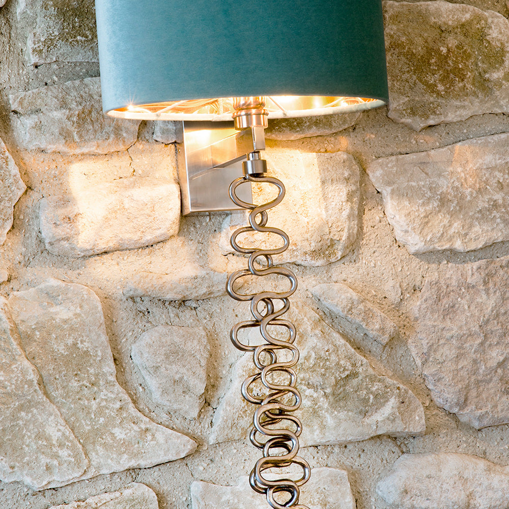 Exclusive Italian Long Pewter Wall Sconce