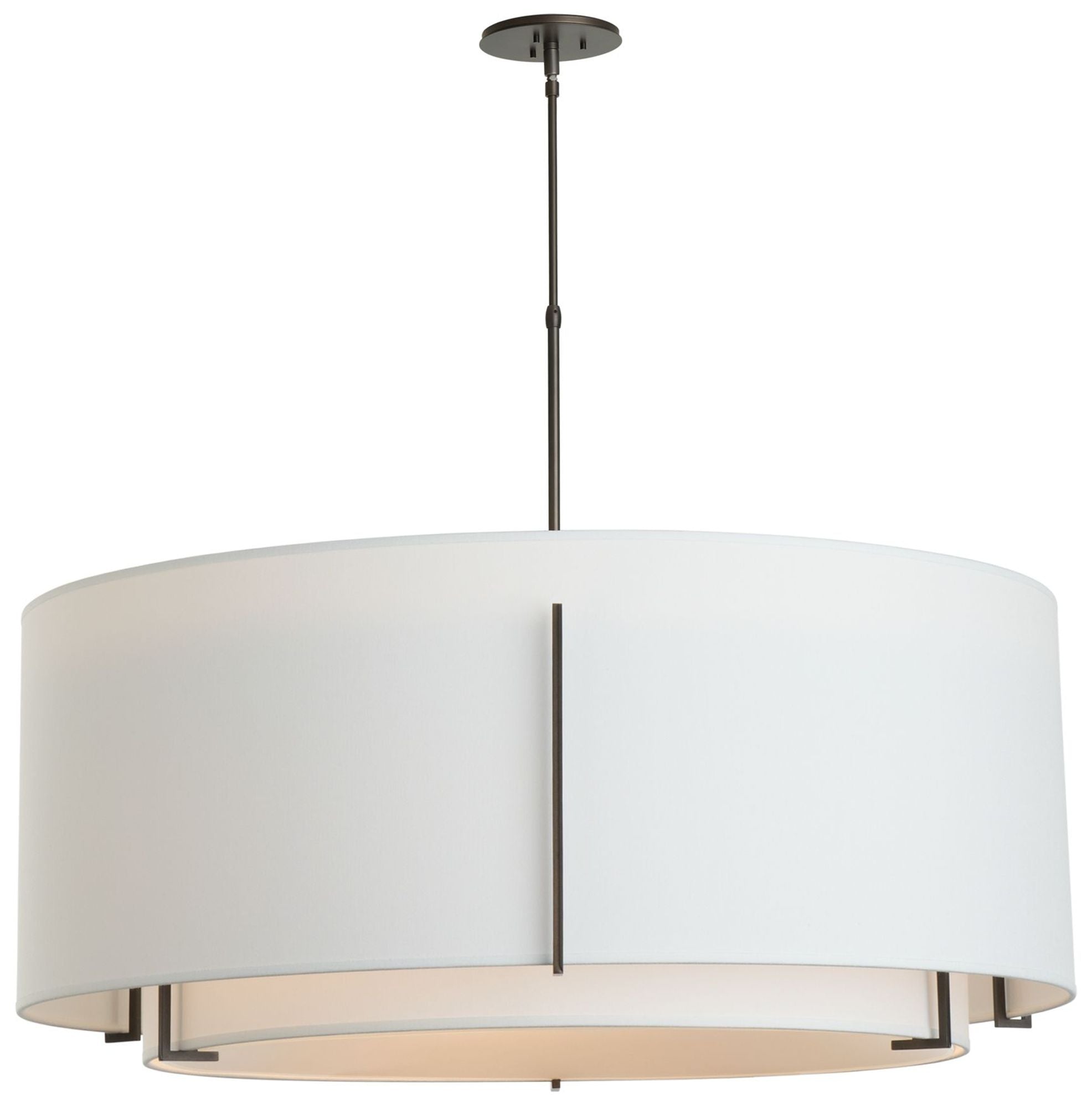 Exos 31" Double Shade Large Scale Pendant Smoke Sha
