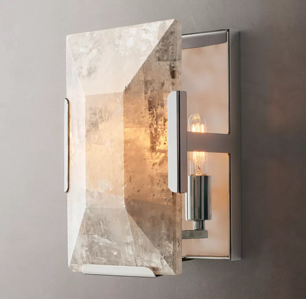 Harlow Calcite Wall Light, Bedroom Wall Sconce, detail 14