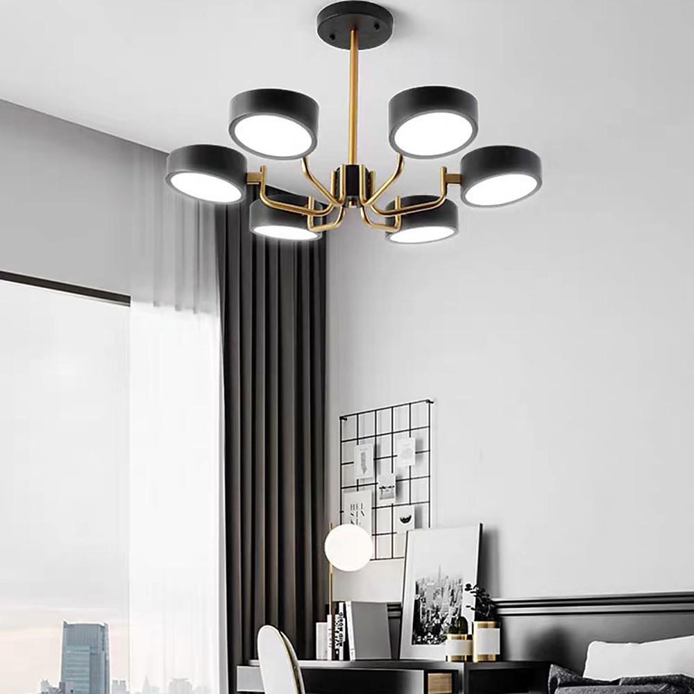 Six-Light Modernist LED Flush Mount Ceiling Light