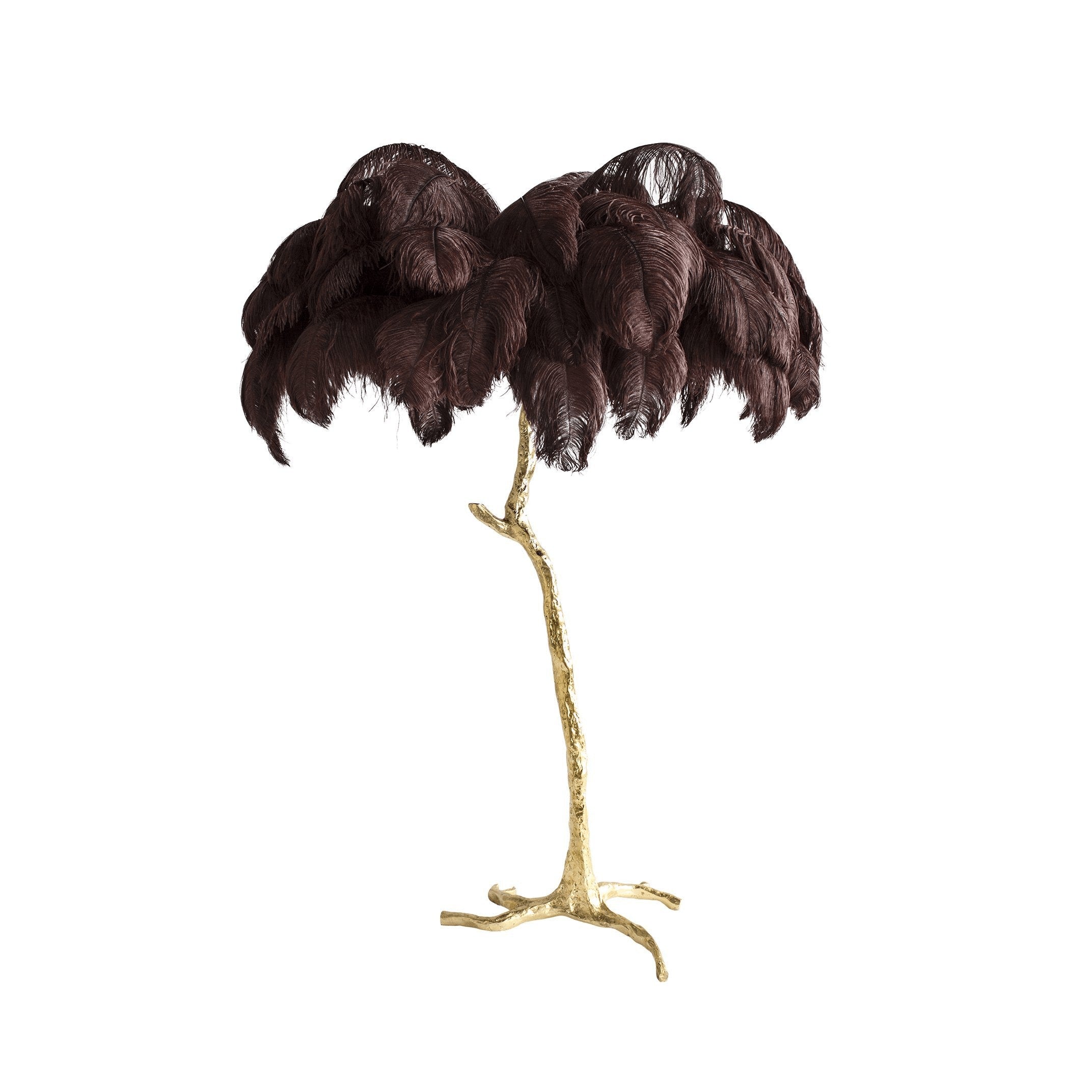 Feathered Elegance Brass Floor Lamp detail view 102