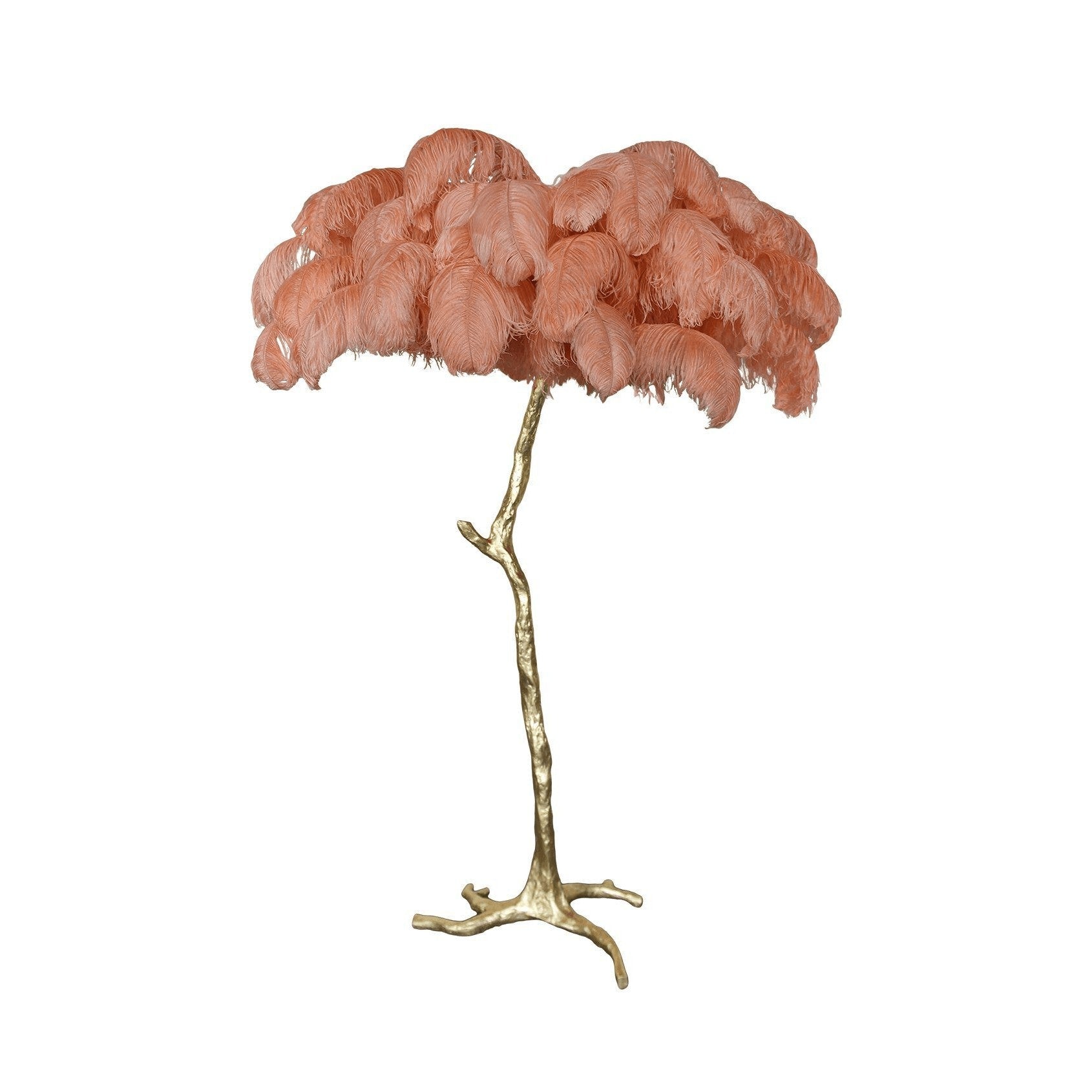 Feathered Elegance Brass Floor Lamp detail view 10