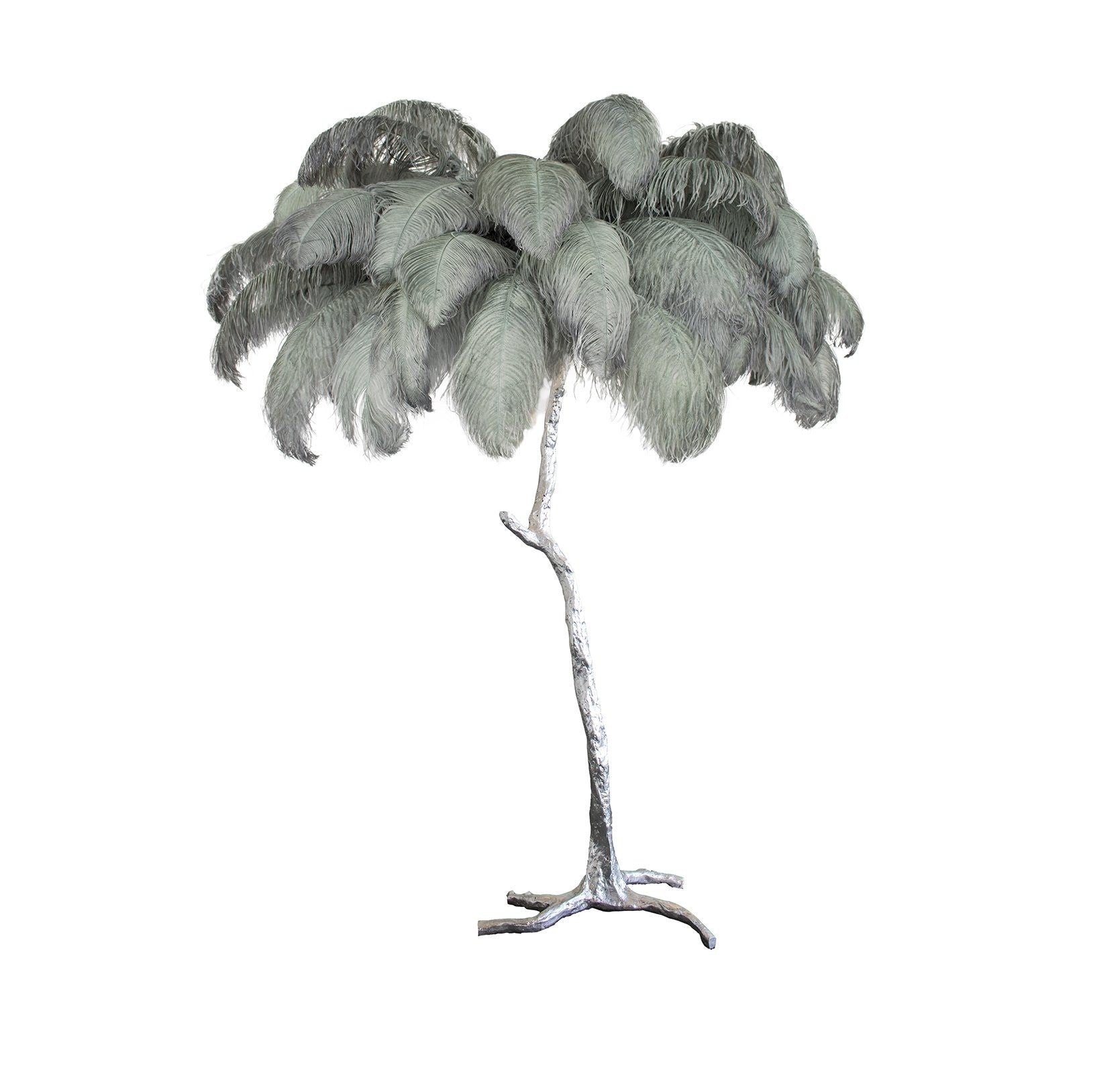Feathered Elegance Brass Floor Lamp detail view 110