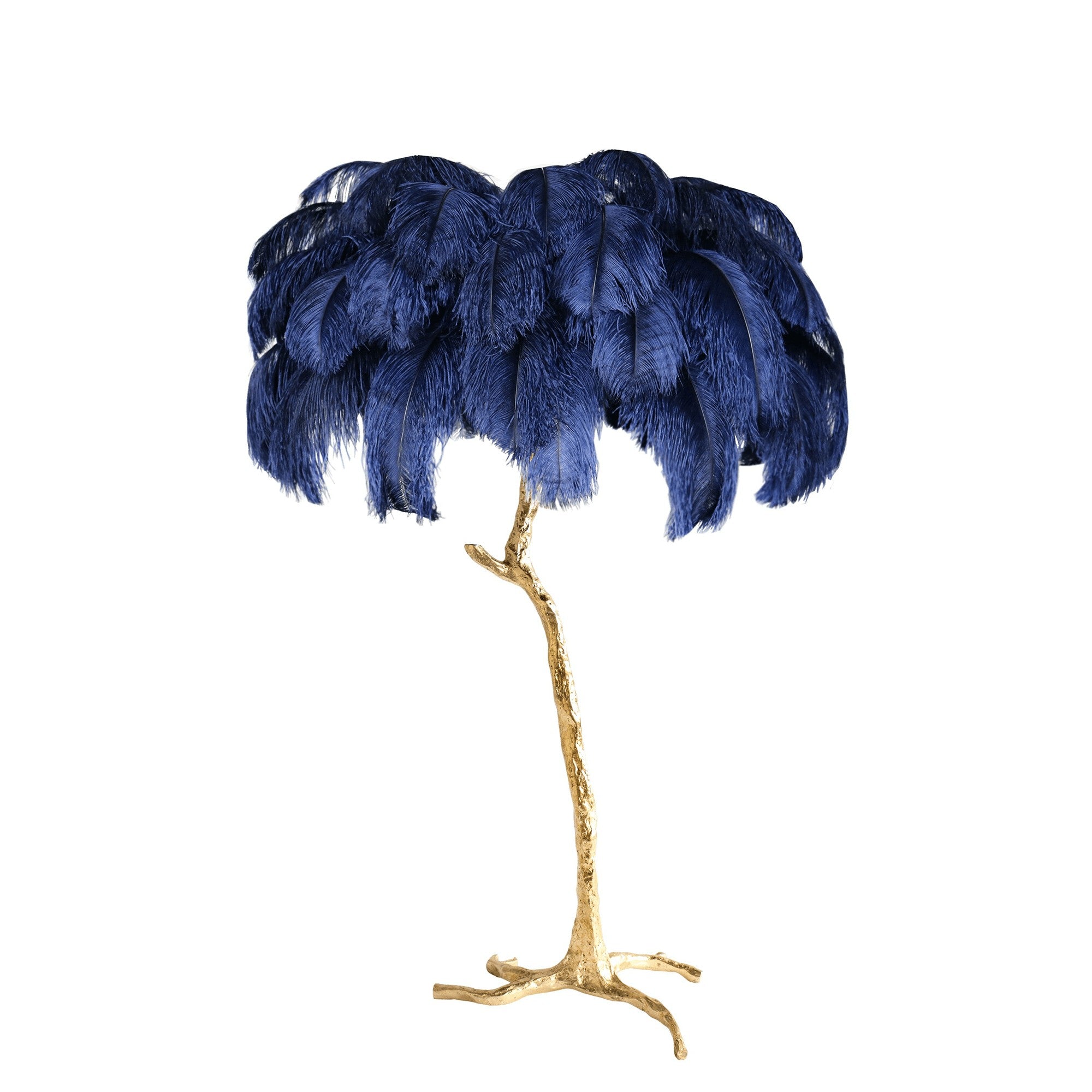 Feathered Elegance Brass Floor Lamp detail view 11