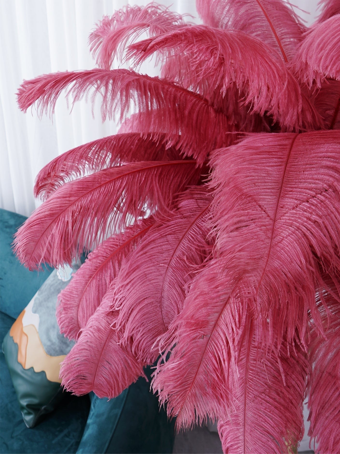 Feathered Elegance Brass Floor Lamp detail view 121