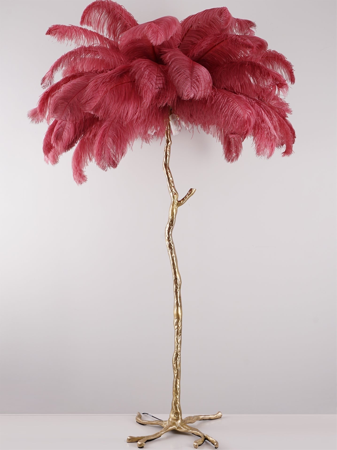 Feathered Elegance Brass Floor Lamp detail view 124