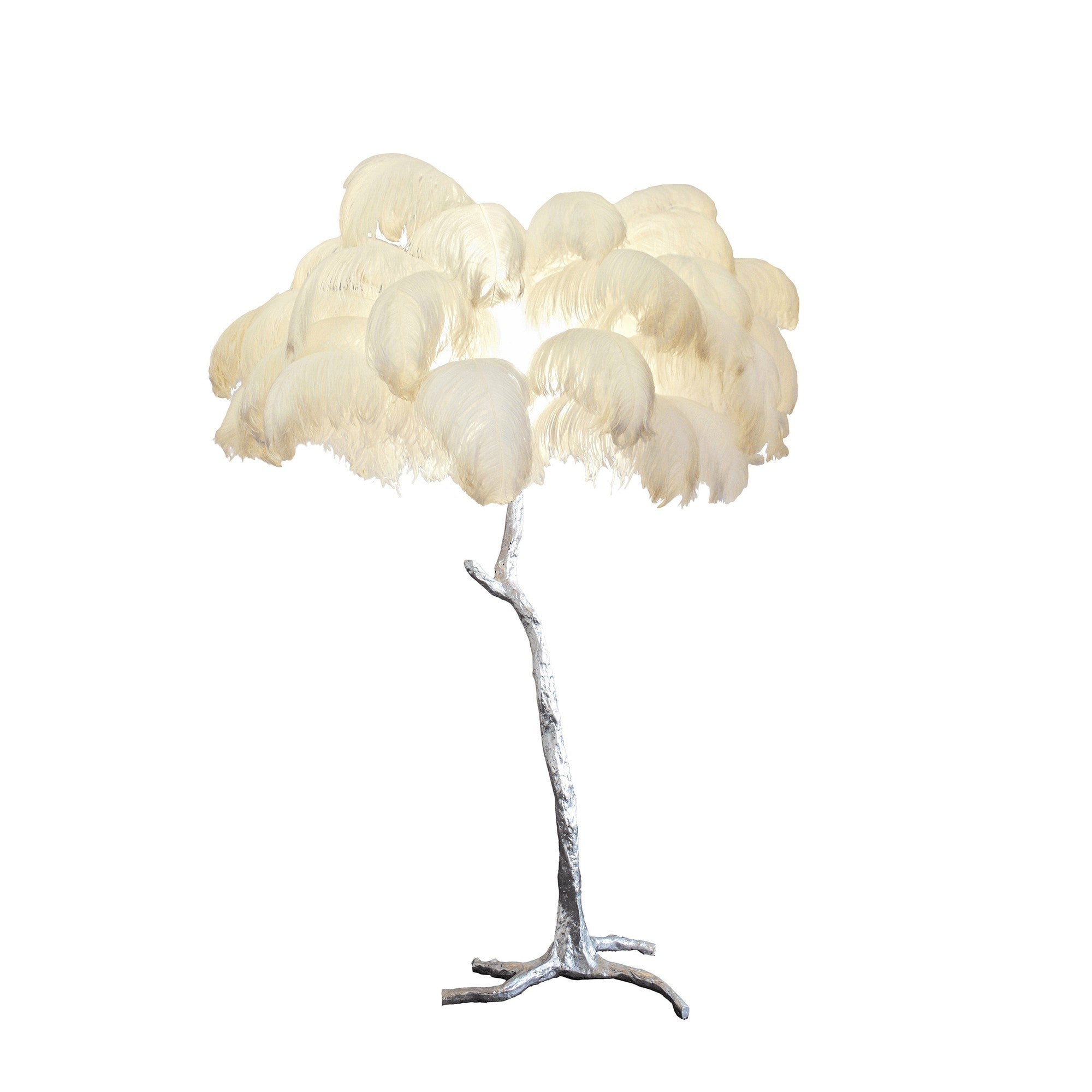 Feathered Elegance Brass Floor Lamp detail view 14