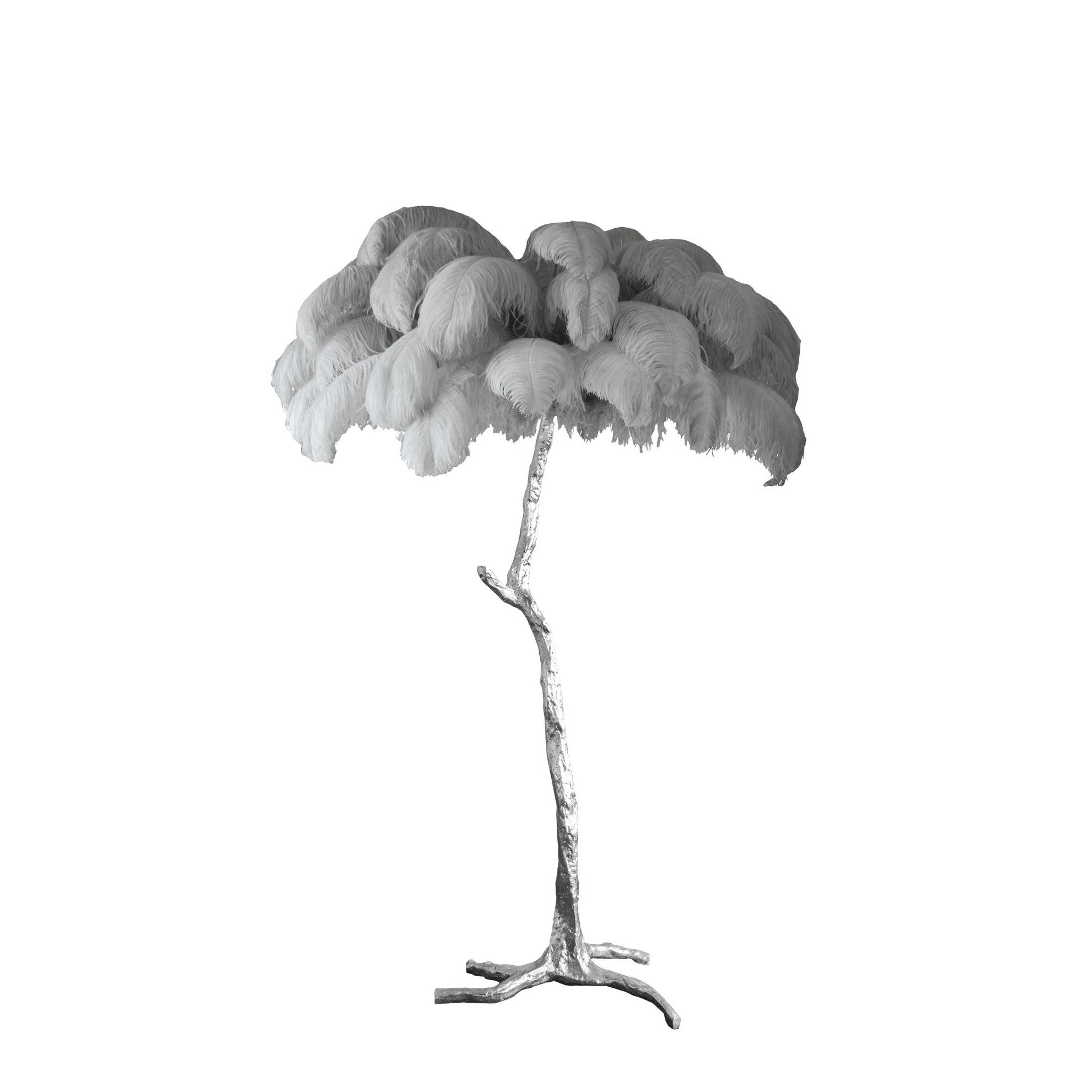 Feathered Elegance Brass Floor Lamp detail view 16