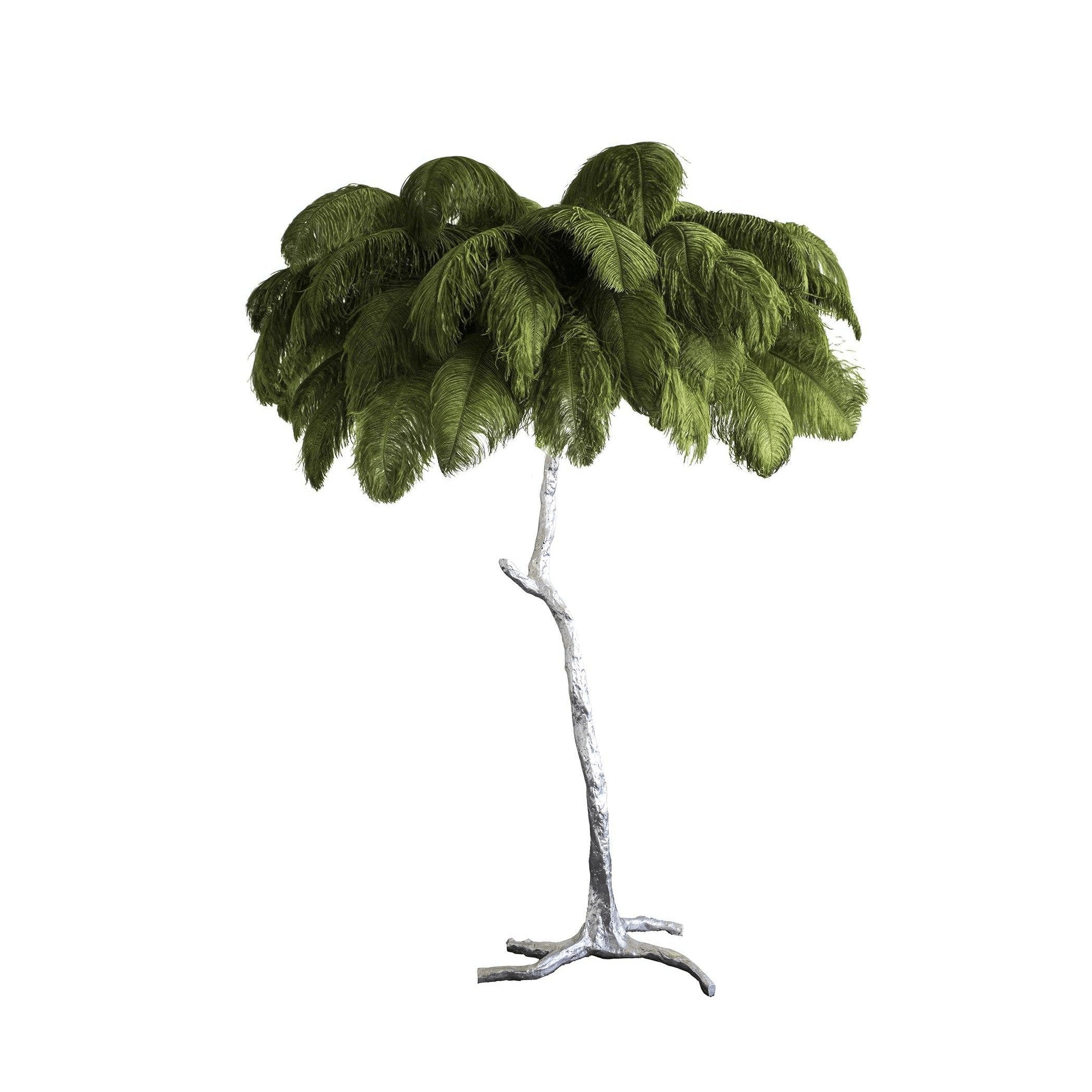 Feathered Elegance Brass Floor Lamp detail view 18