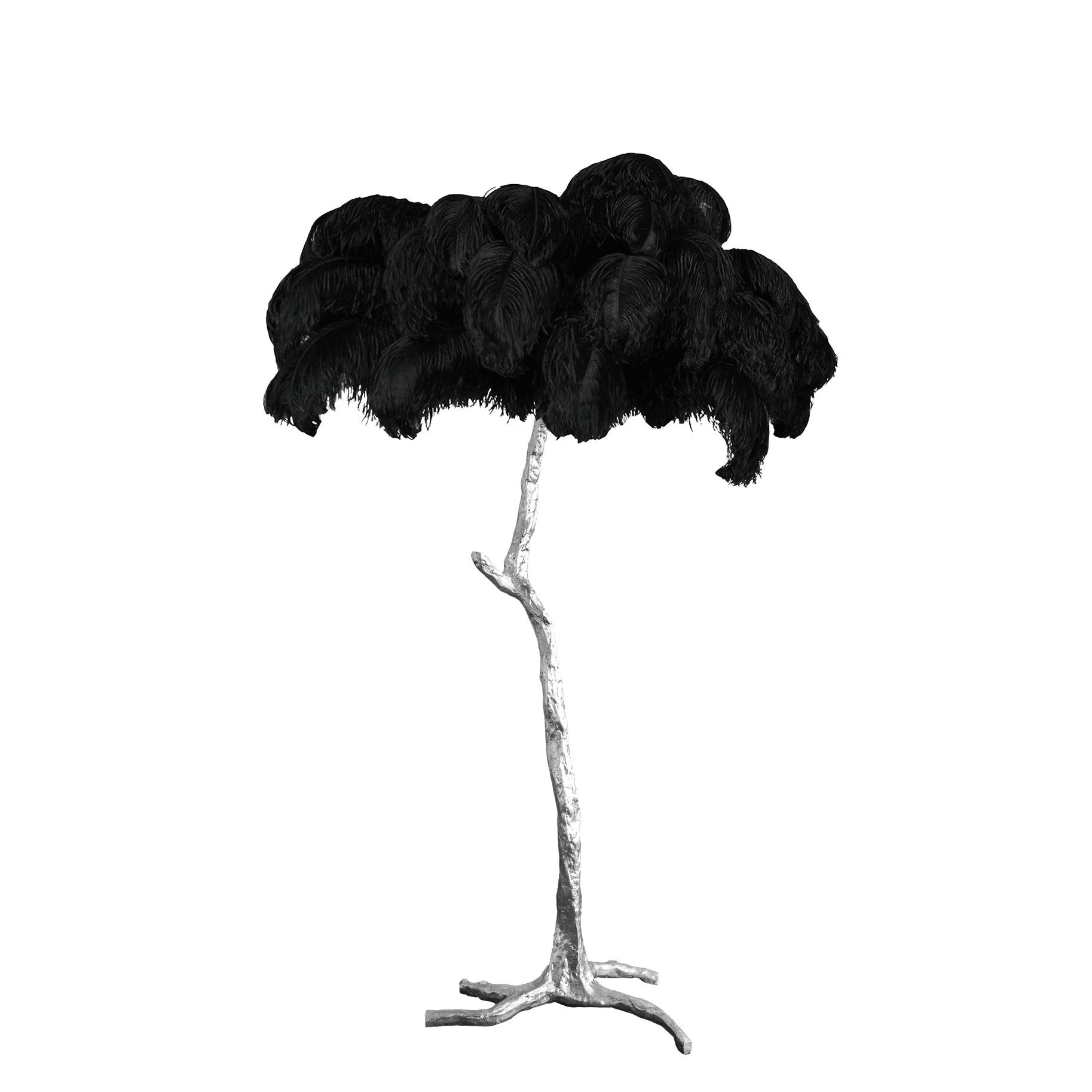 Feathered Elegance Brass Floor Lamp detail view 19