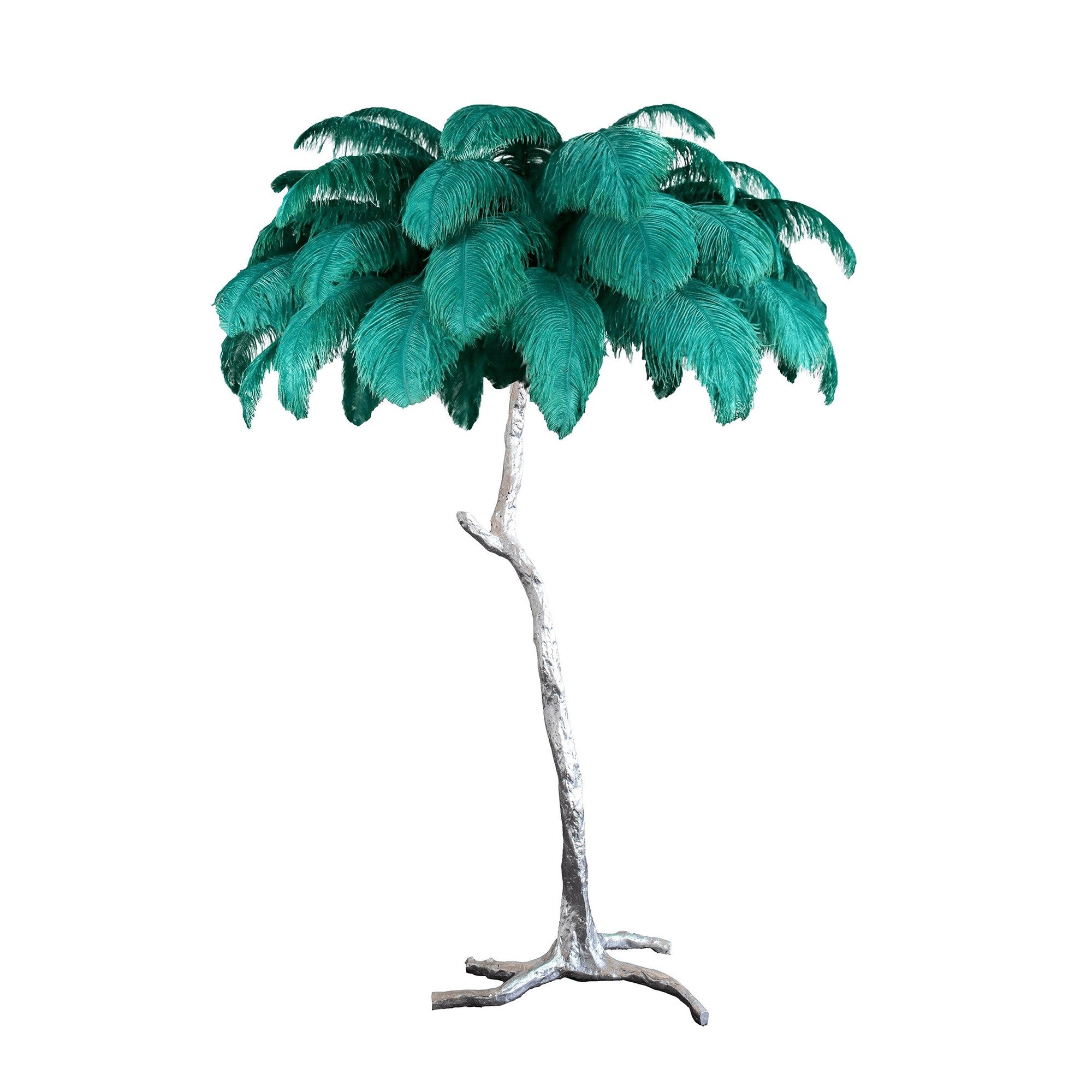 Feathered Elegance Brass Floor Lamp detail view 24