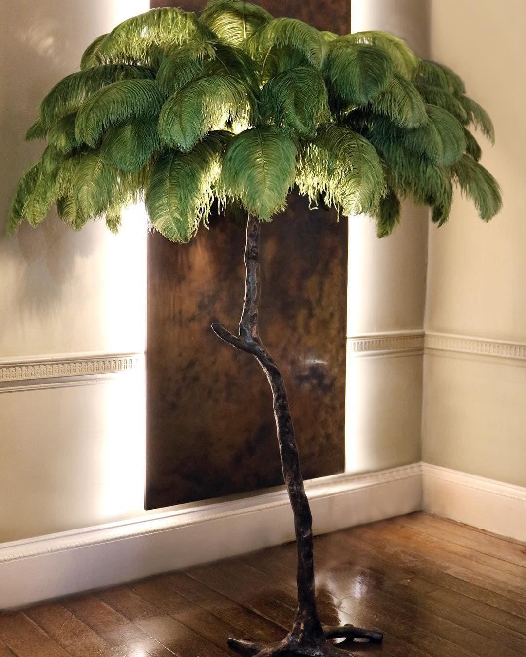 Feathered Elegance Brass Floor Lamp detail view 41