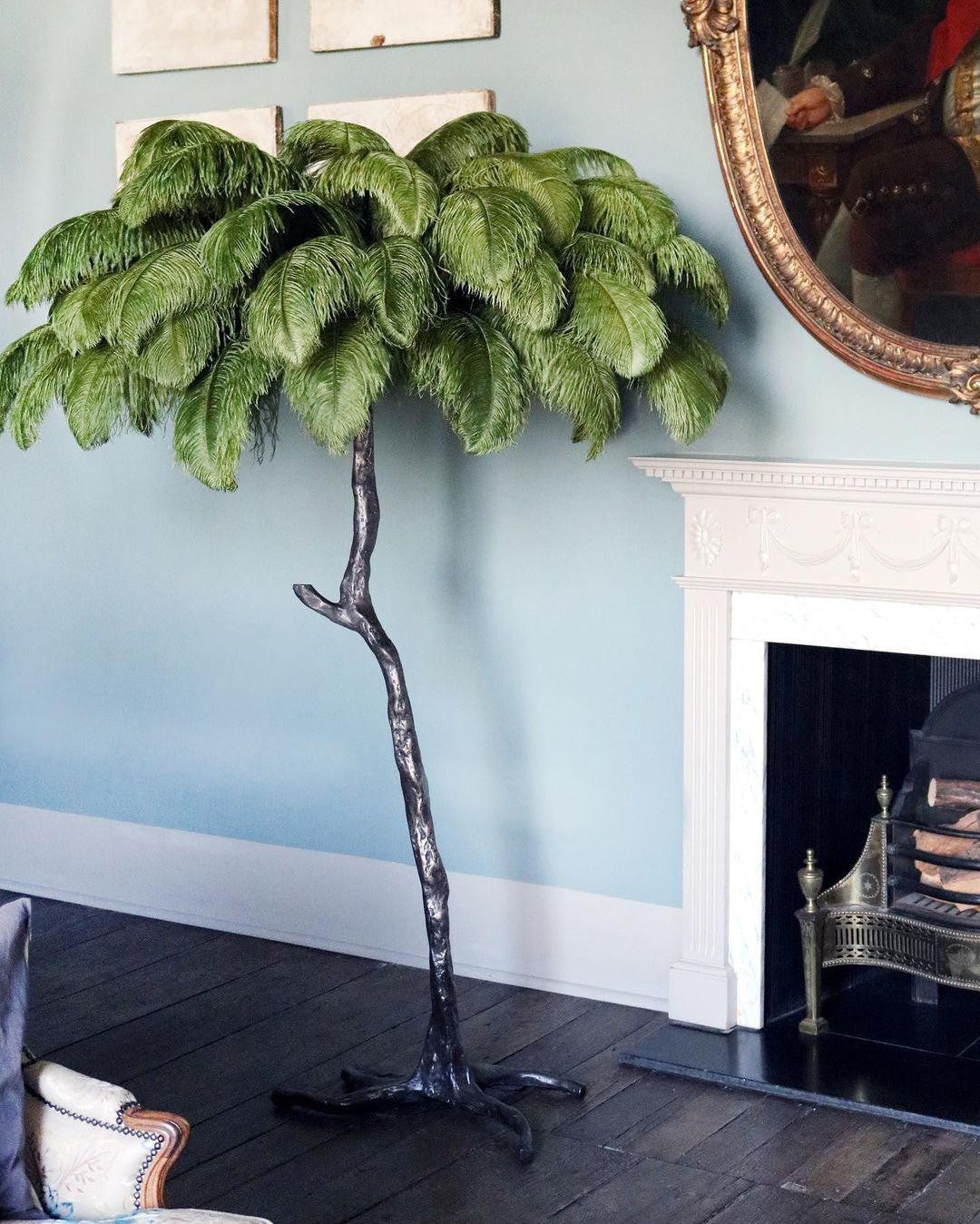 Feathered Elegance Brass Floor Lamp detail view 52