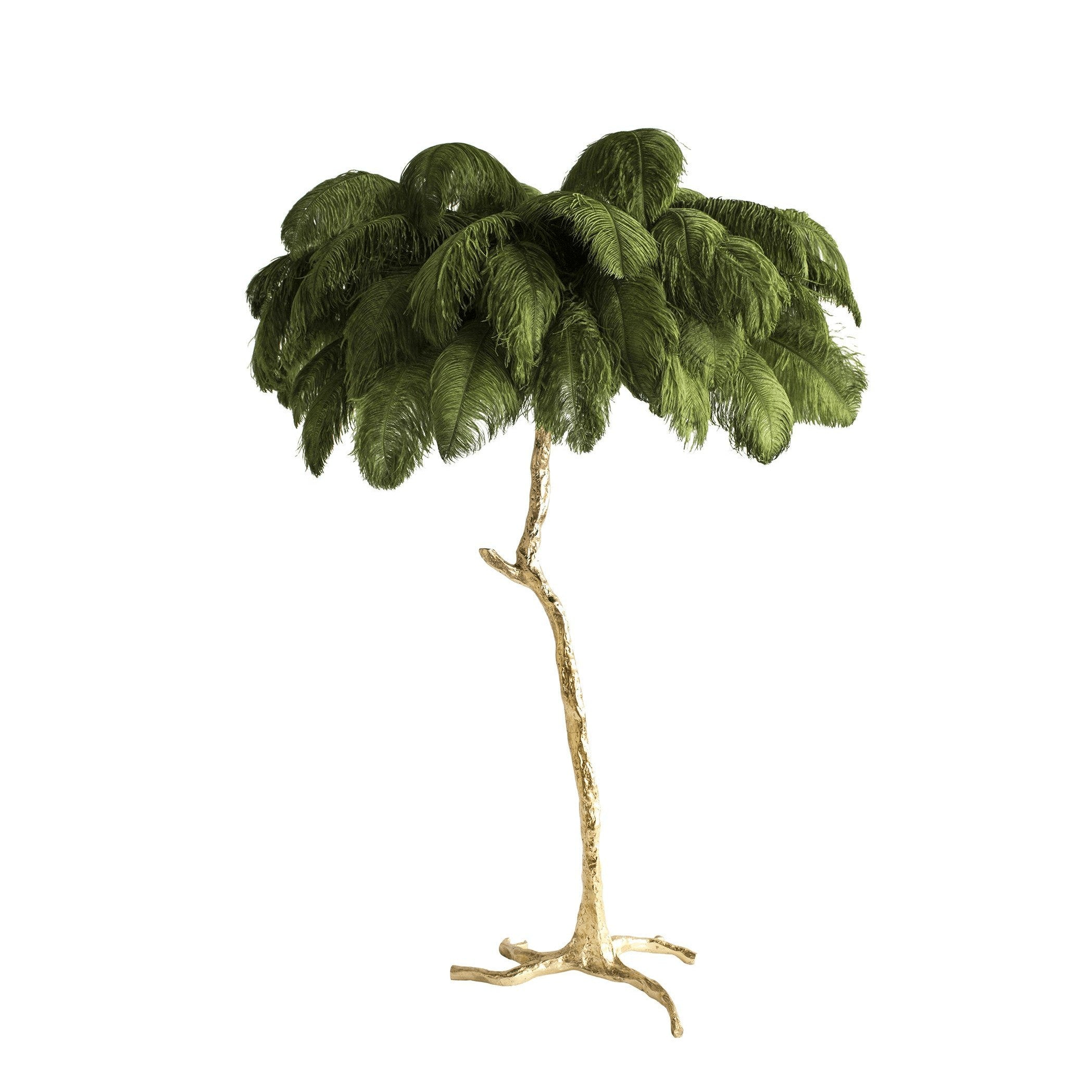 Feathered Elegance Brass Floor Lamp detail view 6