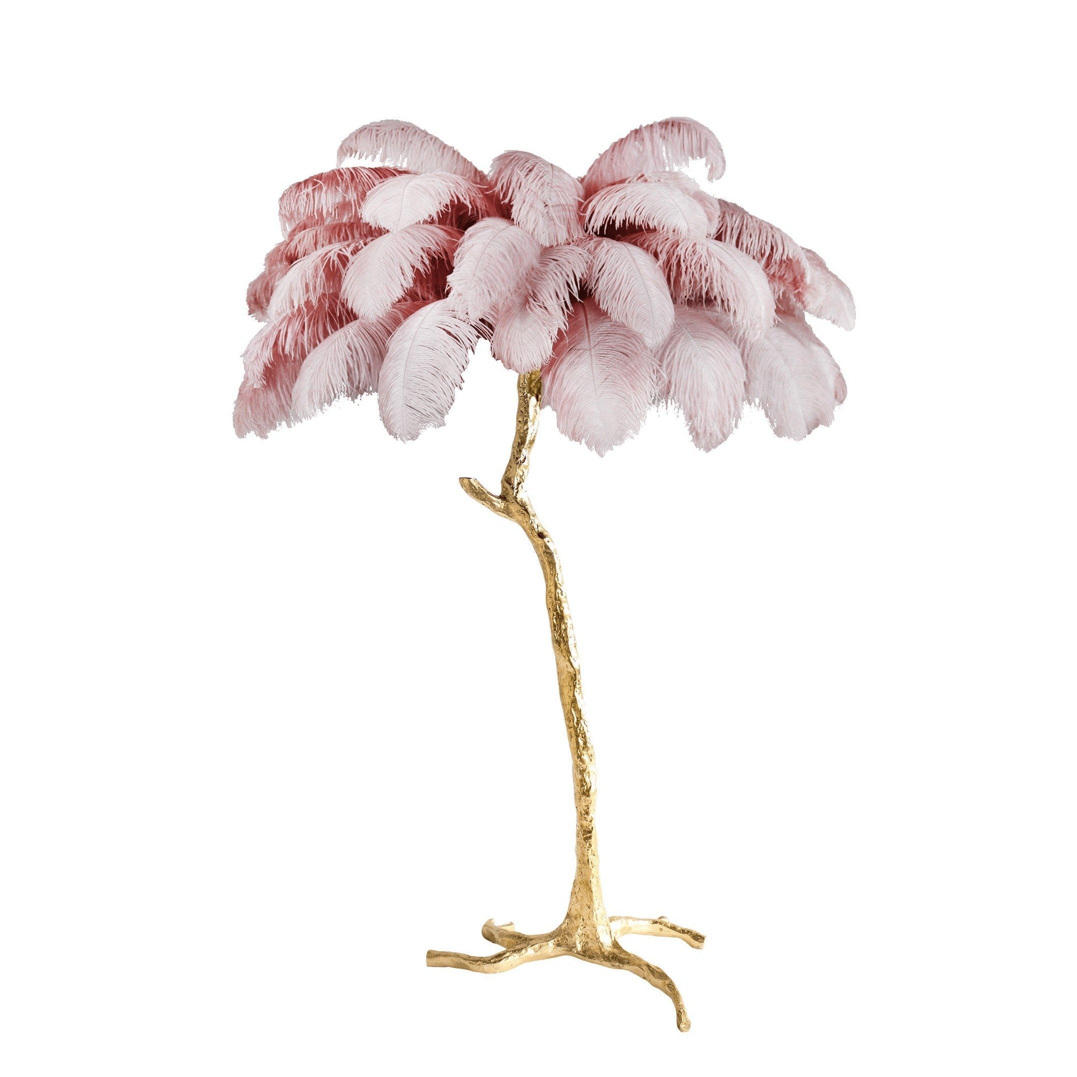 Feathered Elegance Brass Floor Lamp detail view 8