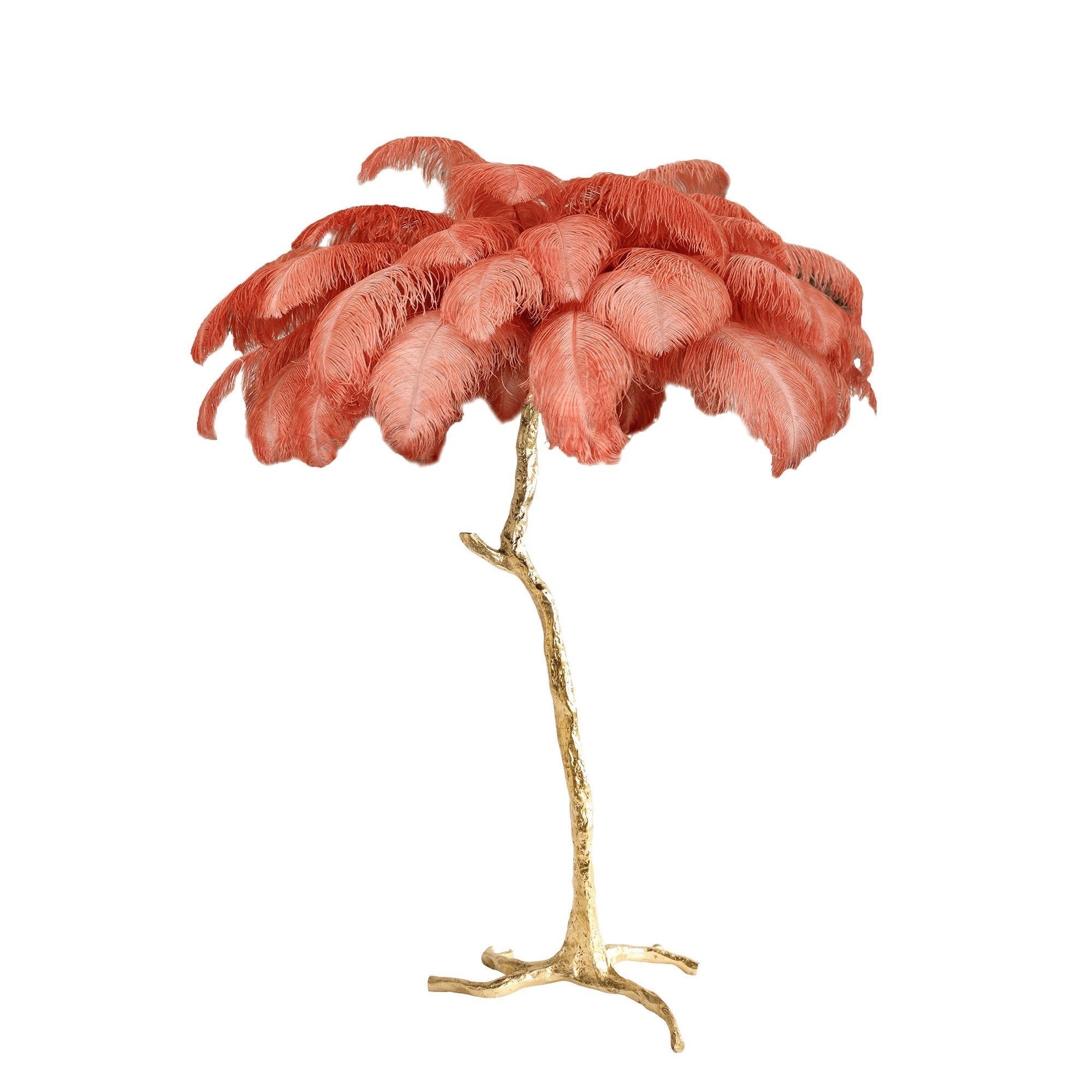 Feathered Elegance Brass Floor Lamp detail view 98