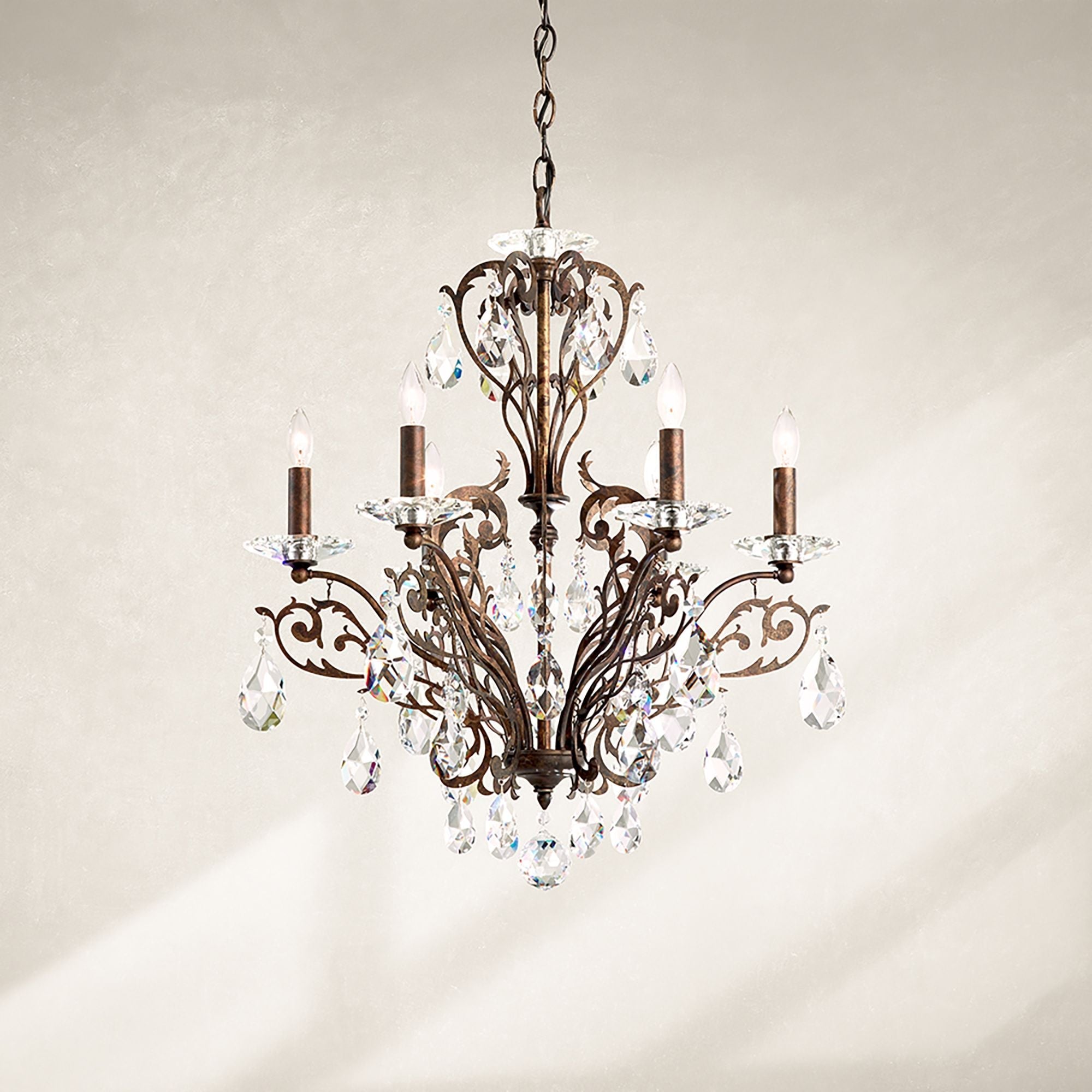 Filigrae 26"H X 6-Light Crystal Chandelier